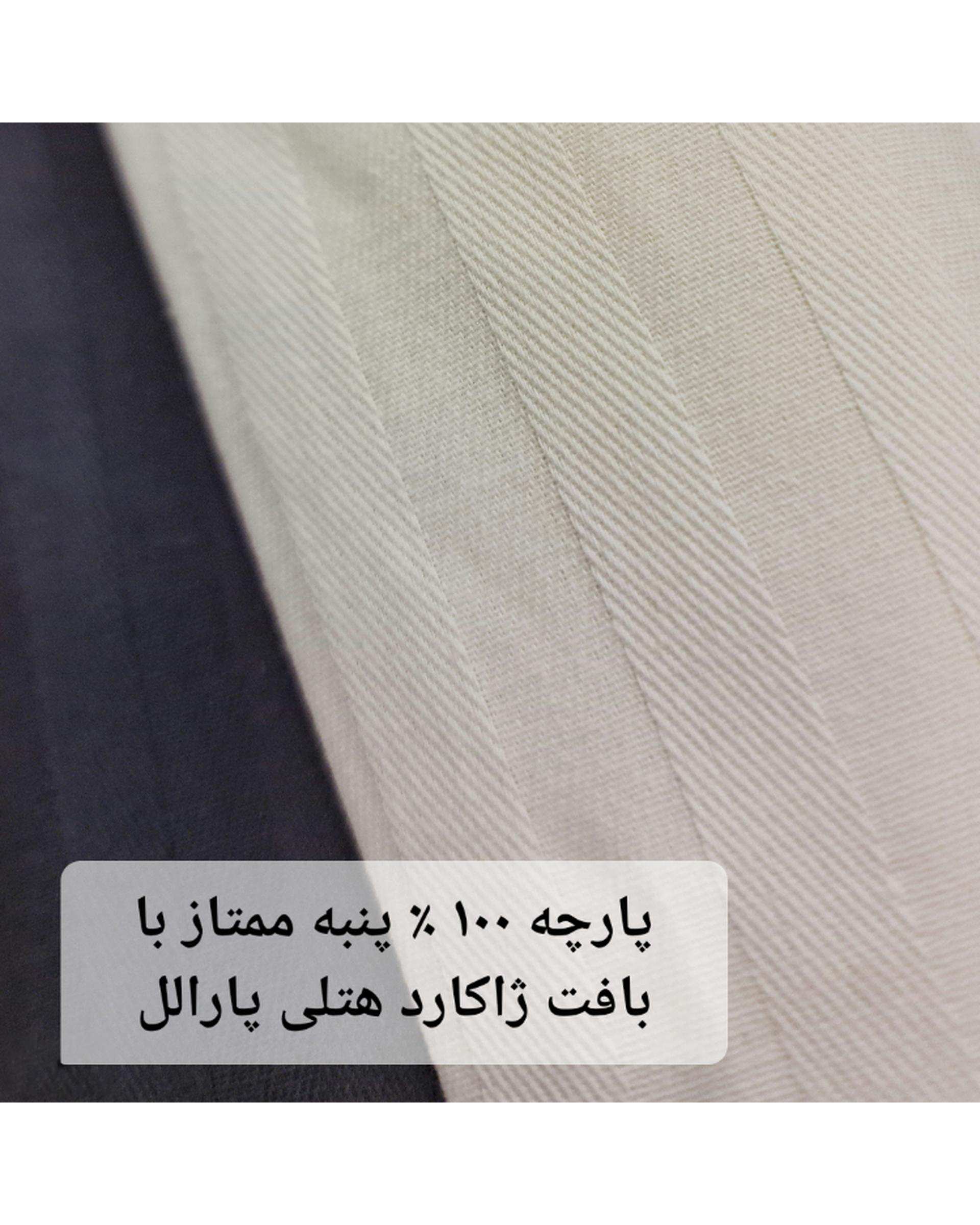 ست ملحفه و روبالشی دو نفره 3 تکه نباتی مانیکا هوم Monica Home مدل COTTON PARALLEL