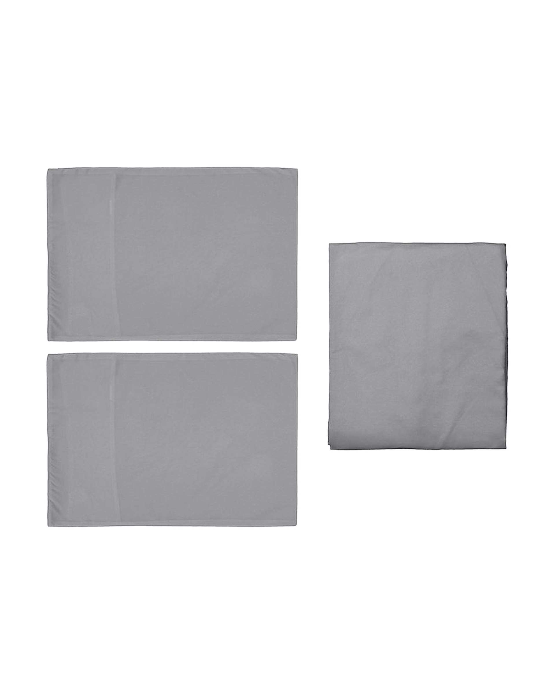 سرویس ملحفه دو نفره 3 تکه طوسی مانیکا هوم Monica Home میکروپلاس مدل SIMPLE