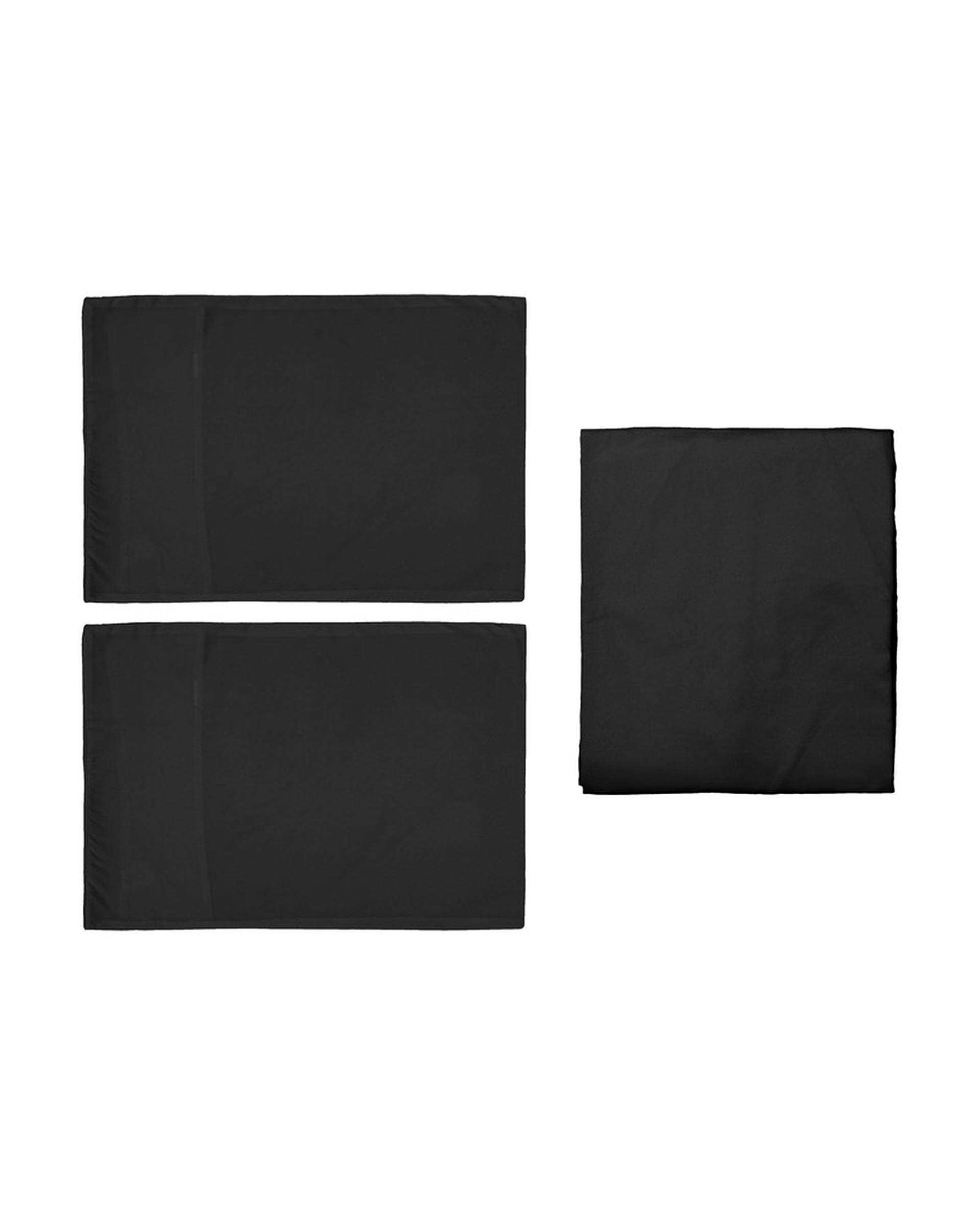 سرویس ملحفه دو نفره 3 تکه مشکی مانیکا هوم Monica Home میکروپلاس مدل SIMPLE