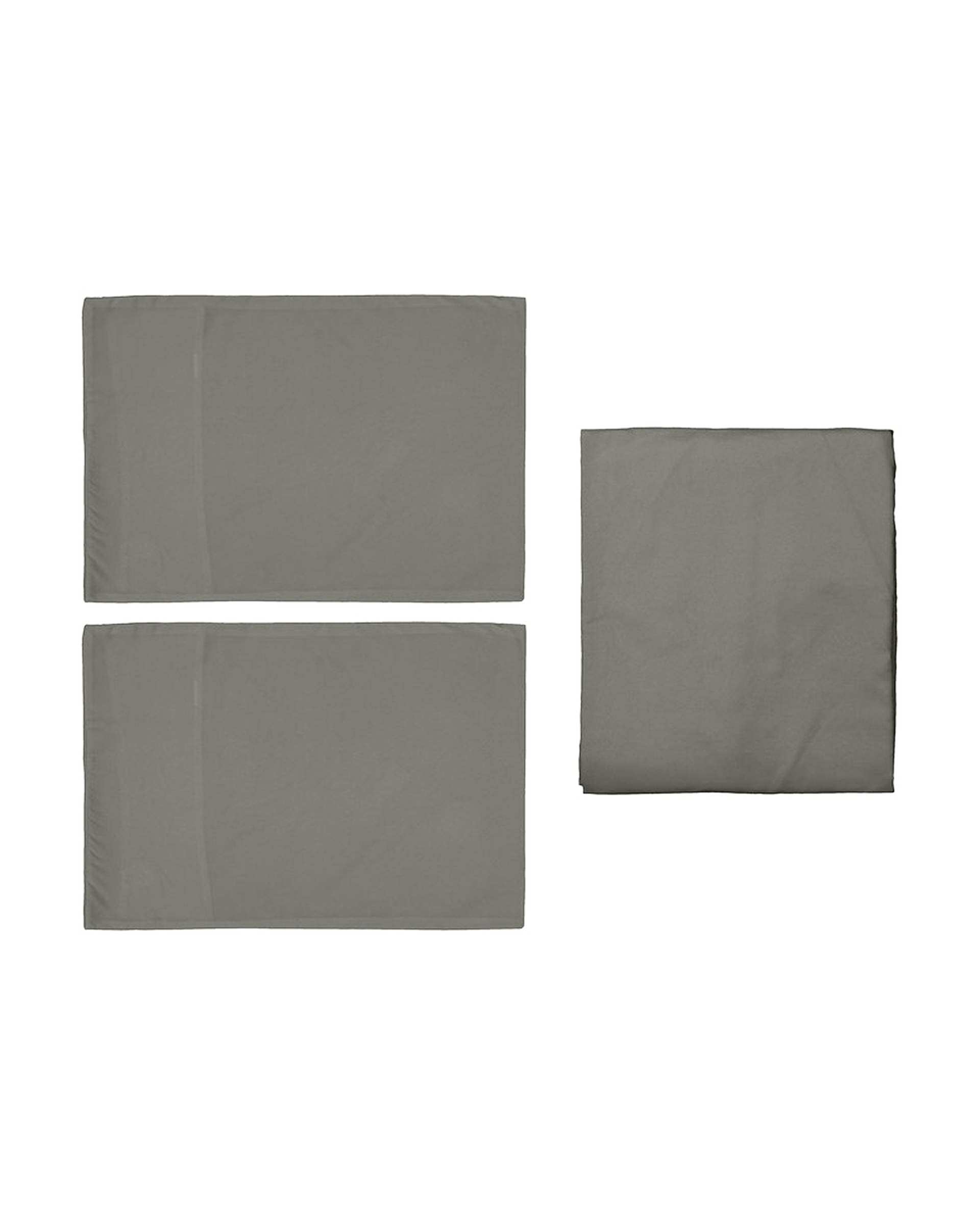 سرویس ملحفه دو نفره 3 تکه دودی مانیکا هوم Monica Home میکروپلاس مدل SIMPLE