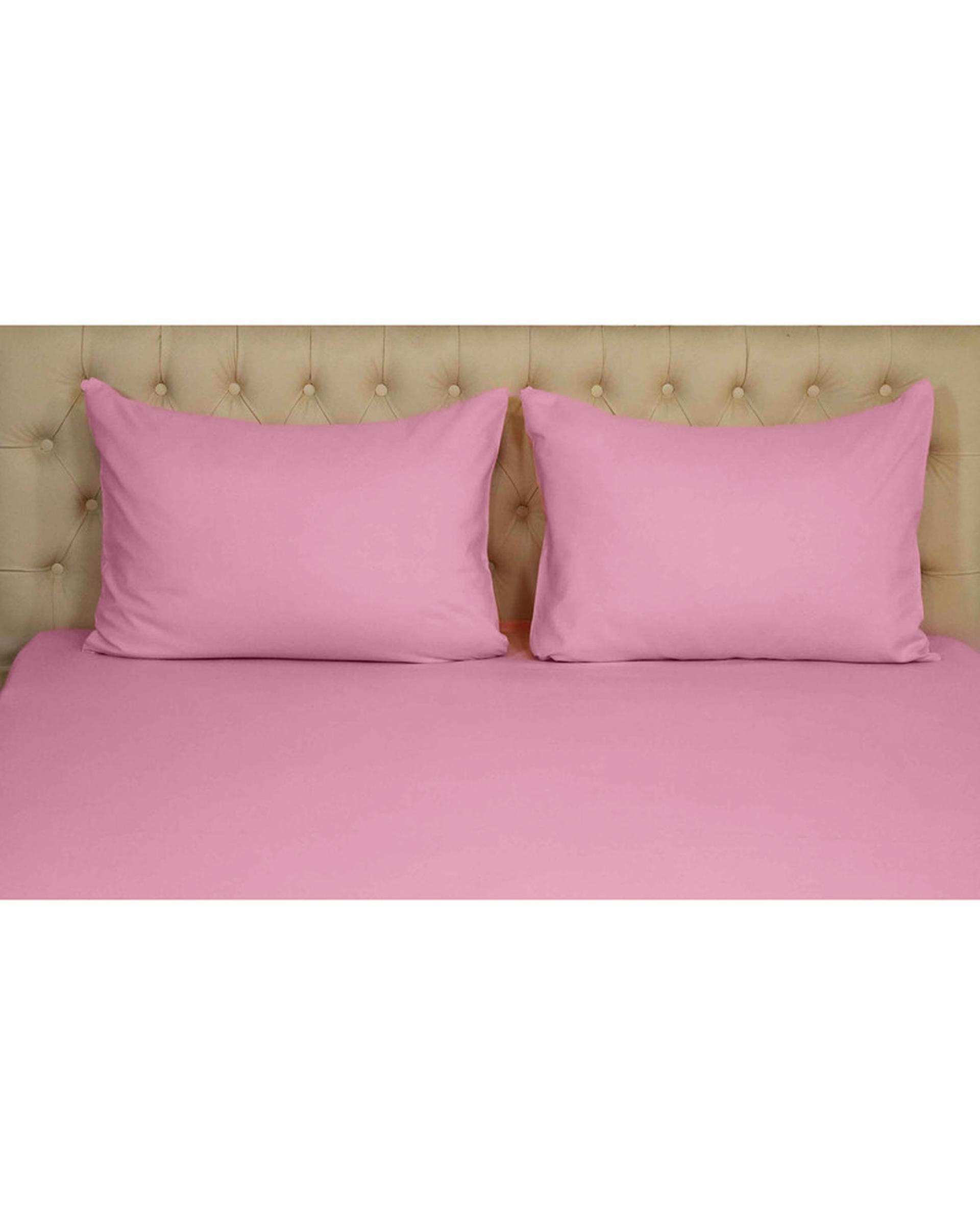 سرویس ملحفه دو نفره 3 تکه صورتی مانیکا هوم Monica Home میکروپلاس مدل SIMPLE