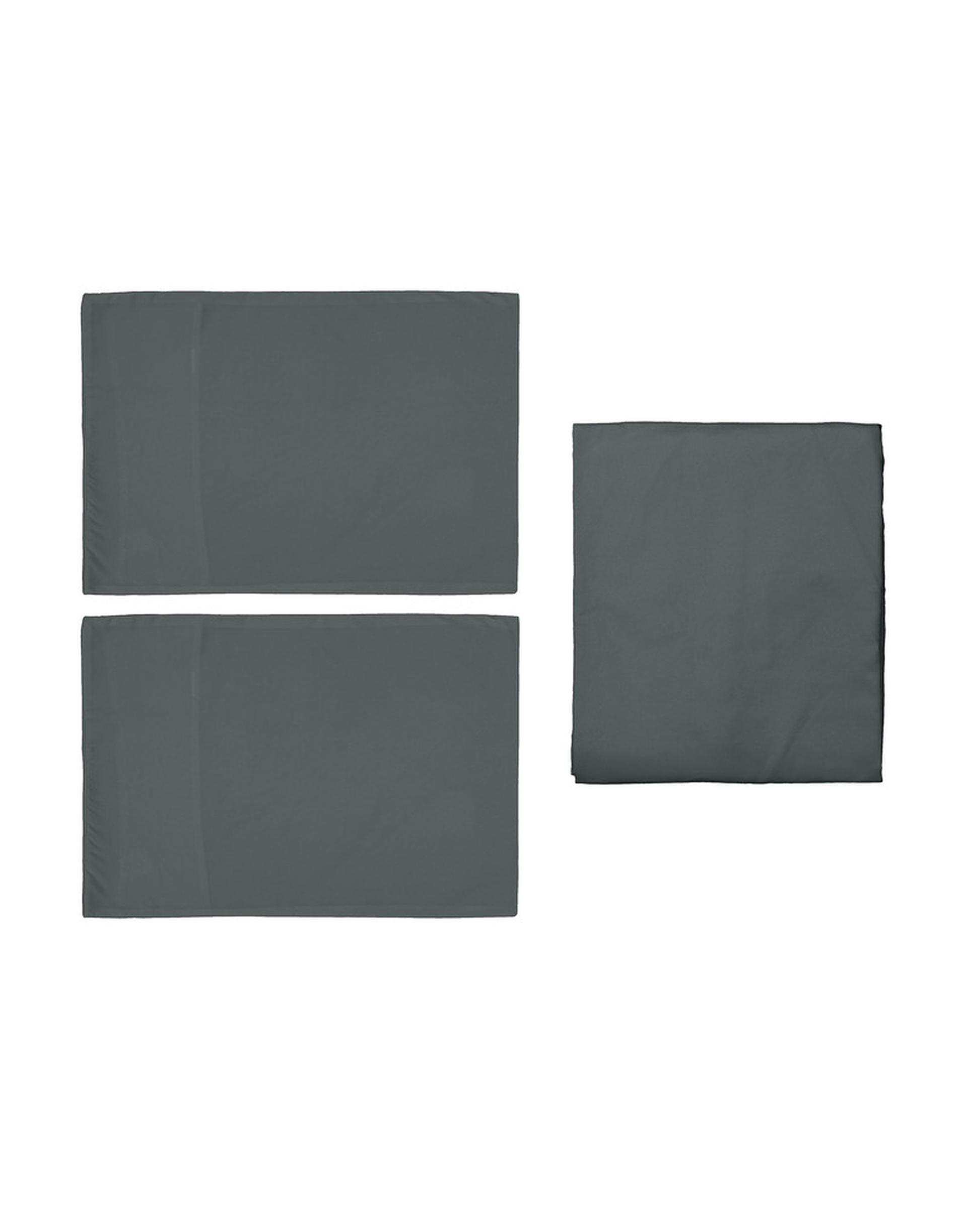 سرویس ملحفه دو نفره 3 تکه طوسی تیره مانیکا هوم Monica Home میکروپلاس مدل SIMPLE