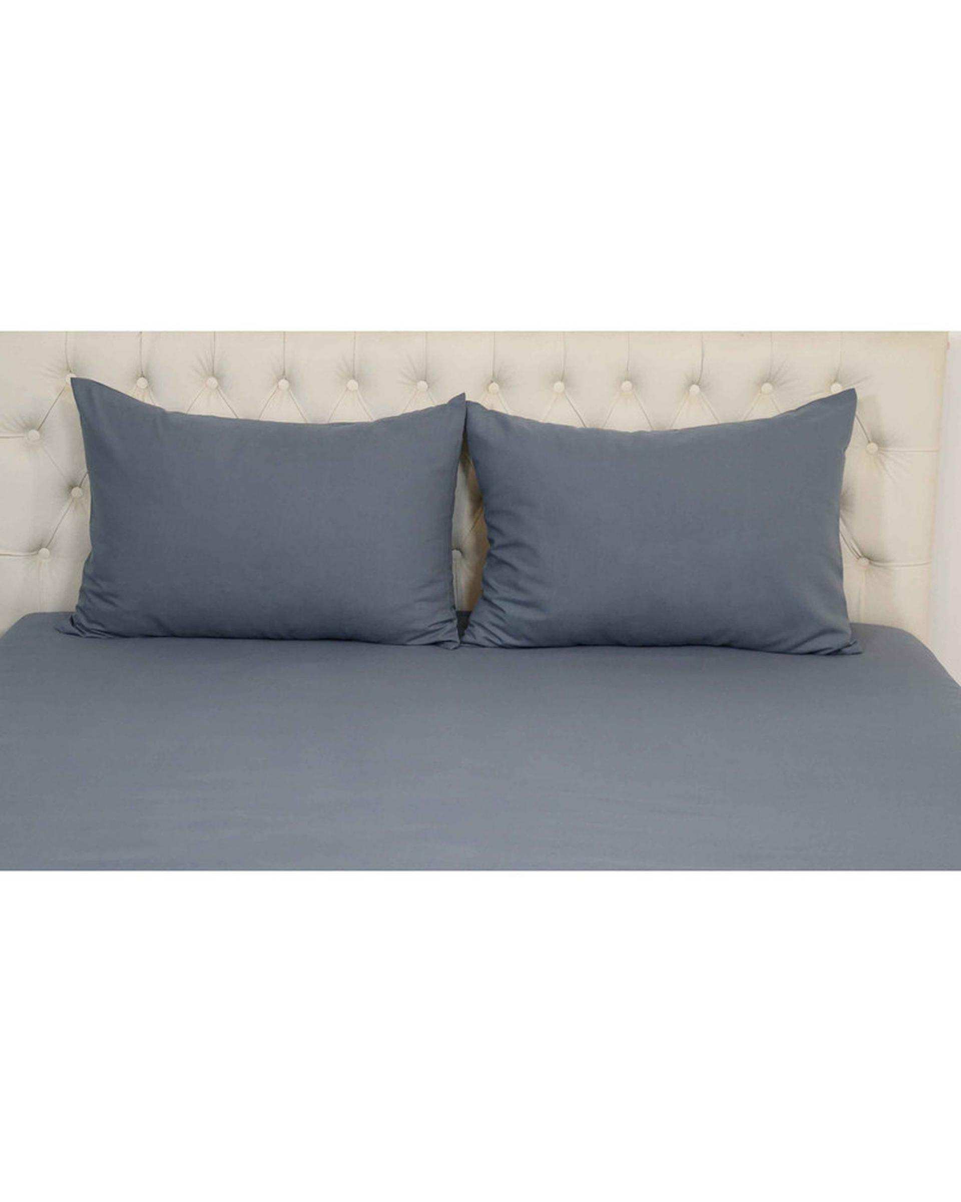سرویس ملحفه دو نفره 3 تکه طوسی تیره مانیکا هوم Monica Home میکروپلاس مدل SIMPLE