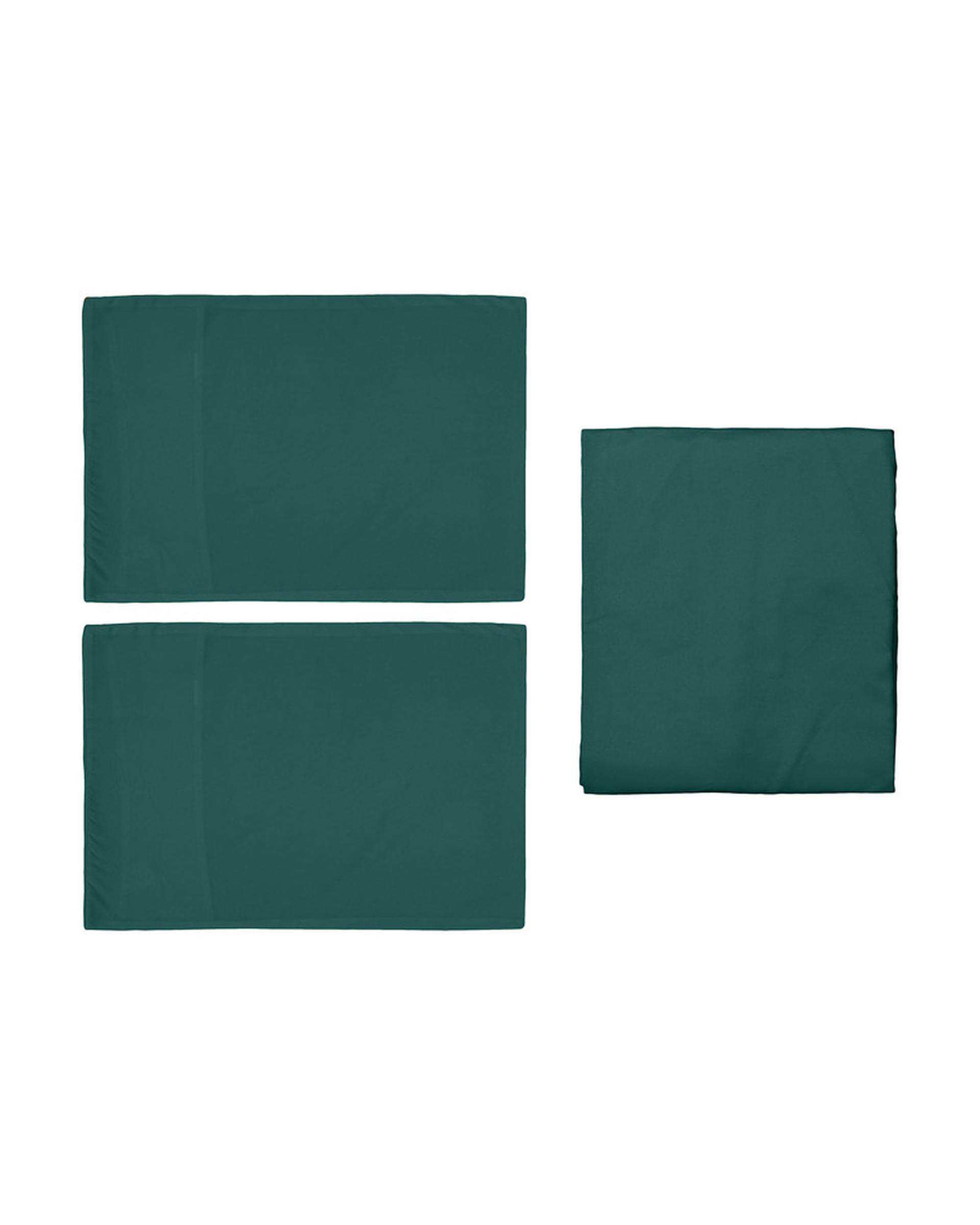 سرویس ملحفه دو نفره 3 تکه سبز مانیکا هوم Monica Home میکروپلاس مدل SIMPLE