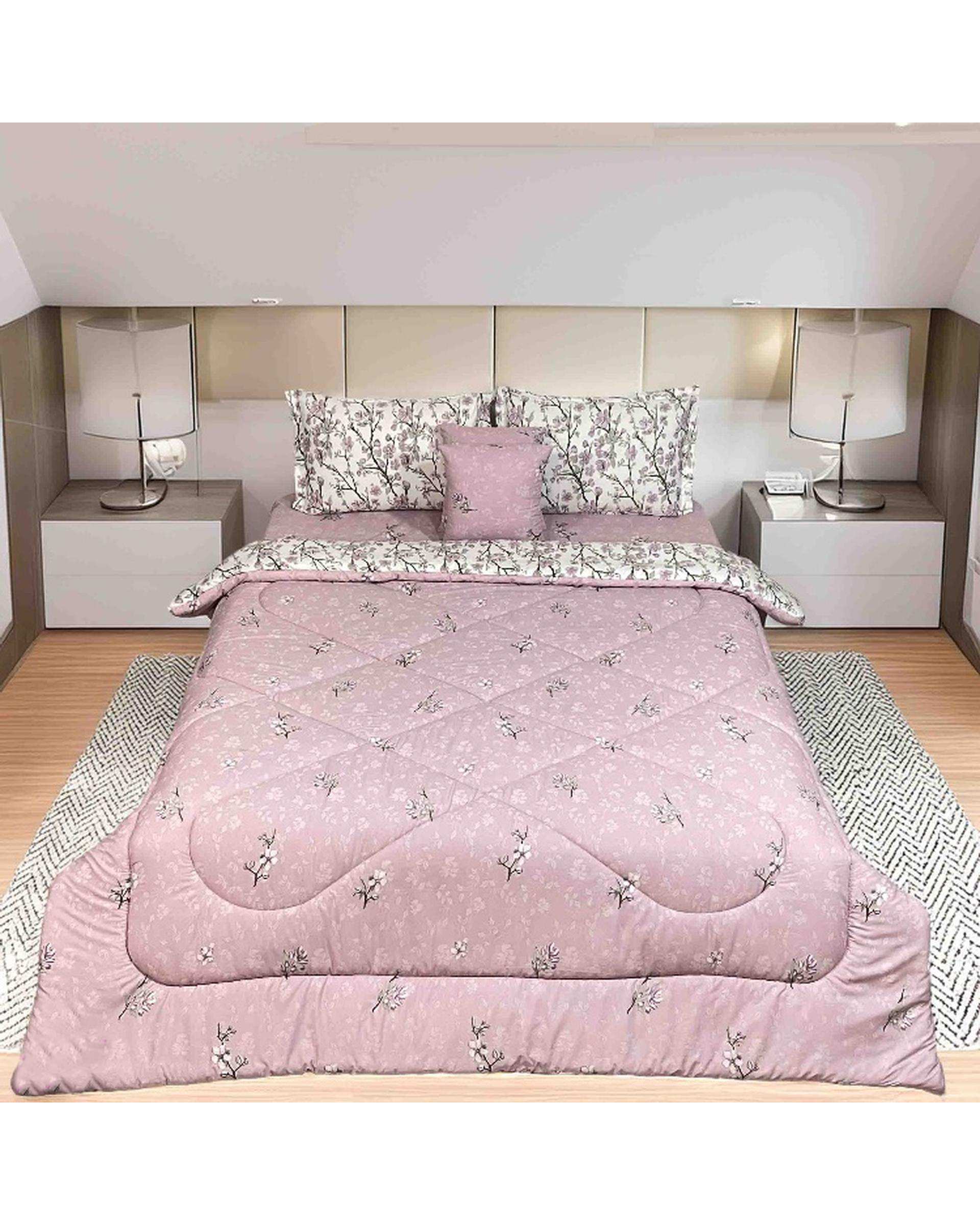 سرویس خواب دو نفره 6 تکه صورتی صدفی مانیکا هوم Monica Home مدل کایوشا