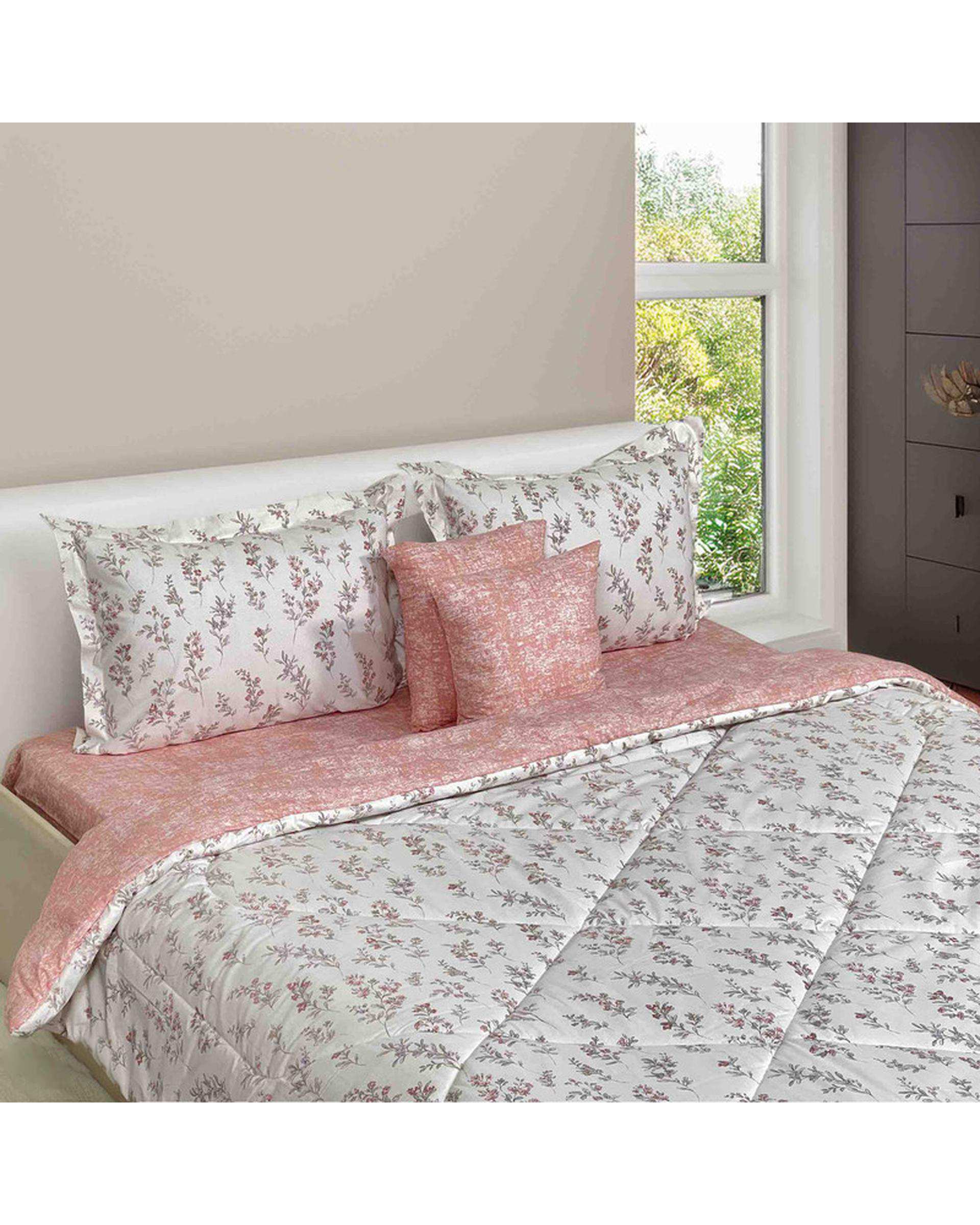 سرویس خواب دو نفره 6 تکه صورتی روشن مانیکا هوم Monica Home مدل tanin
