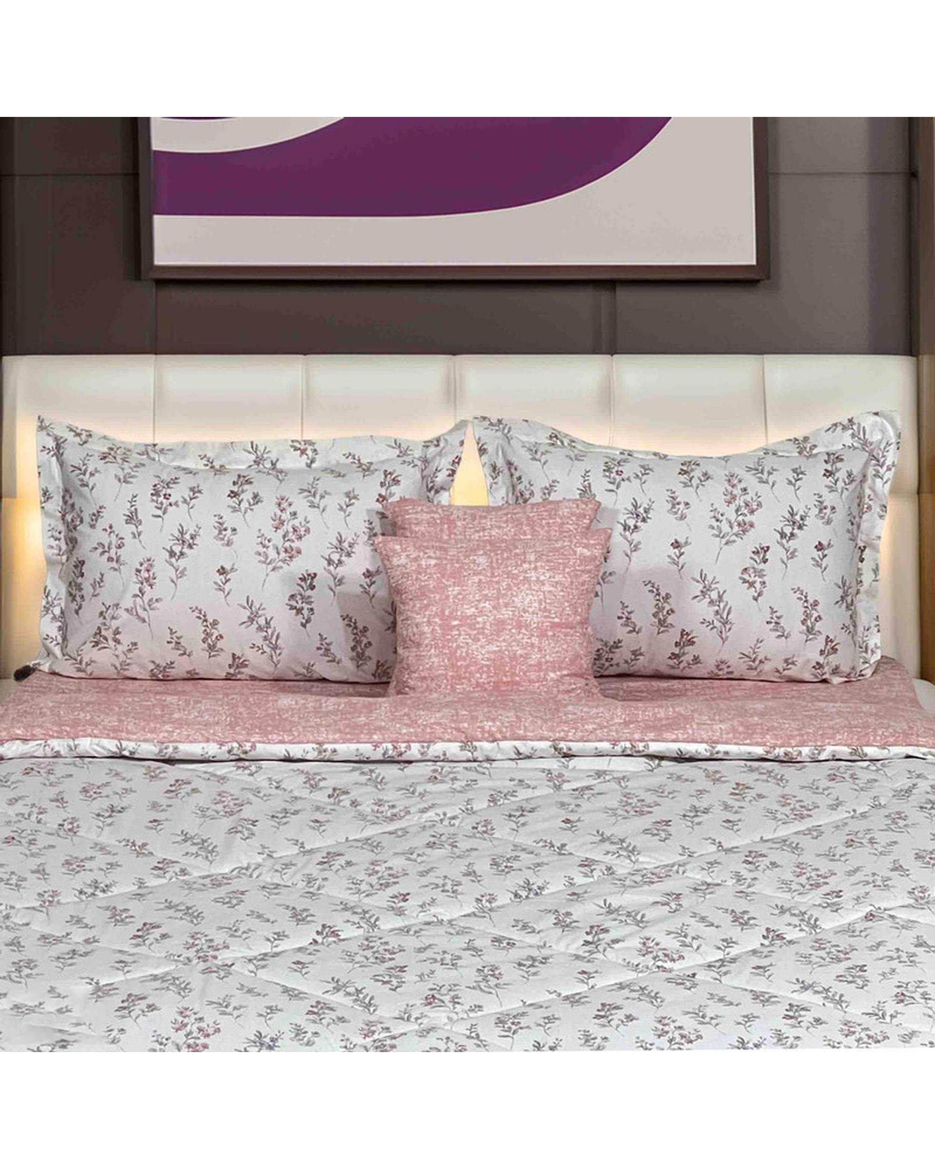 سرویس خواب دو نفره 6 تکه صورتی روشن مانیکا هوم Monica Home مدل tanin