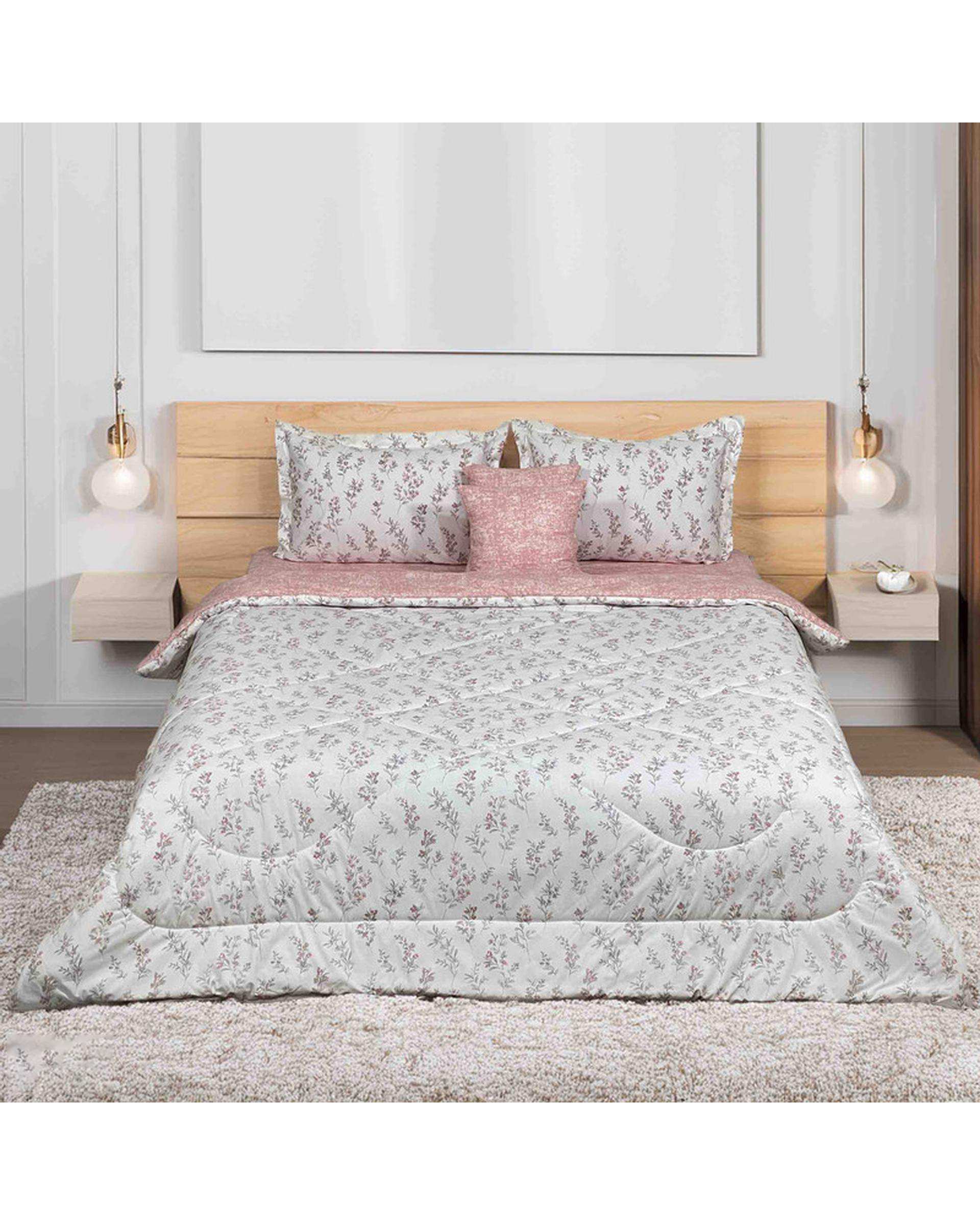 سرویس خواب دو نفره 6 تکه صورتی روشن مانیکا هوم Monica Home مدل tanin