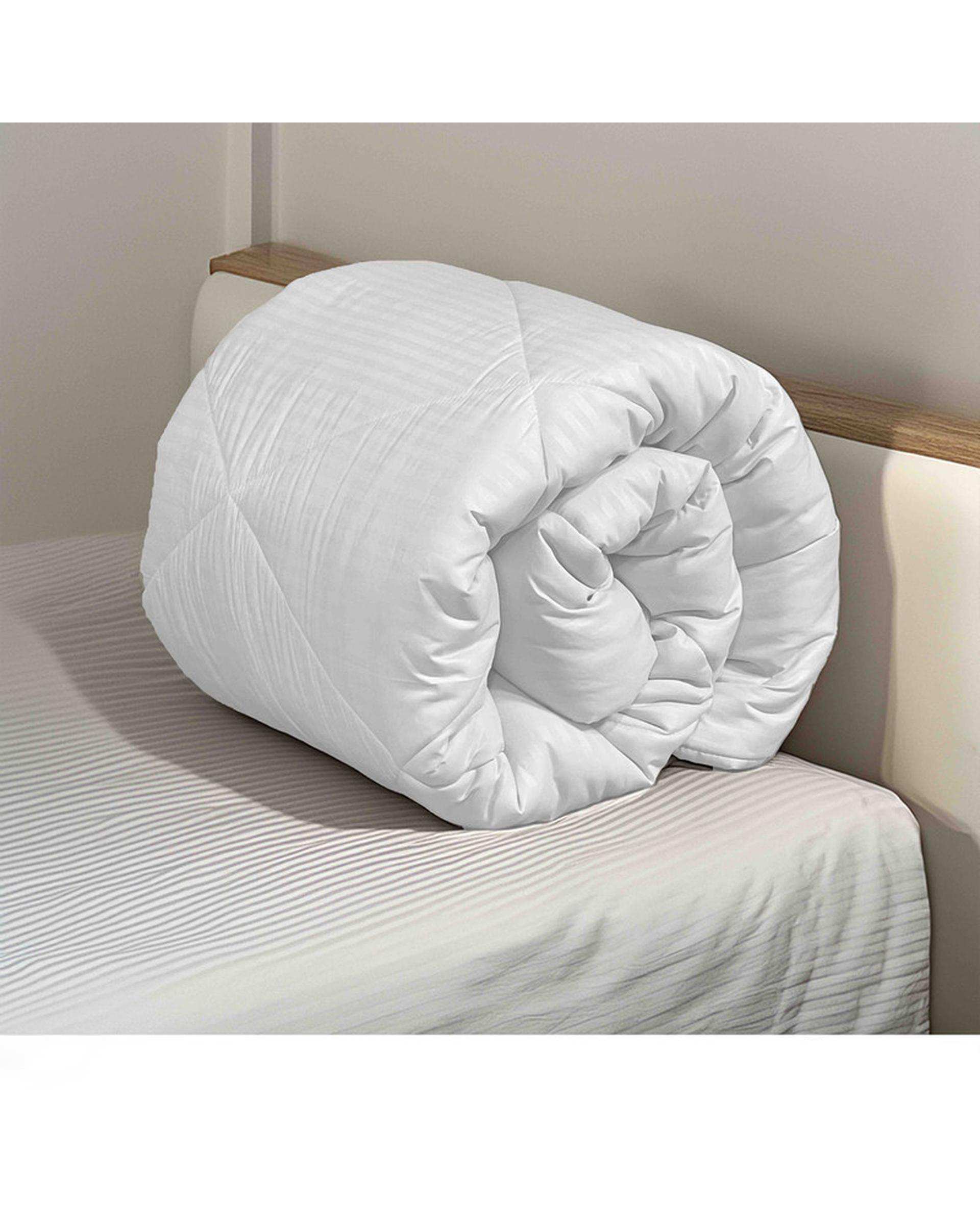 لحاف هتلی دو نفره سفید مانیکا هوم Monica Home مدل parallel plus سایز 230×200 سانتی متر