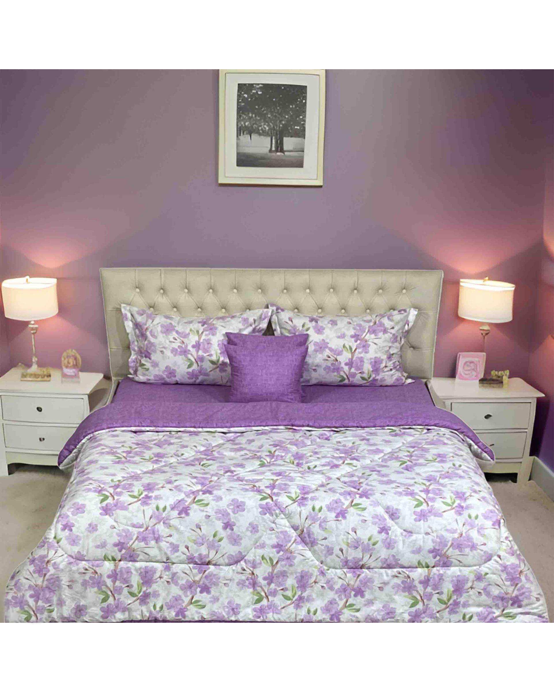 سرویس خواب یک نفره ۴ تکه یاسی مانیکا هوم Monica Home مدل helsa yasi
