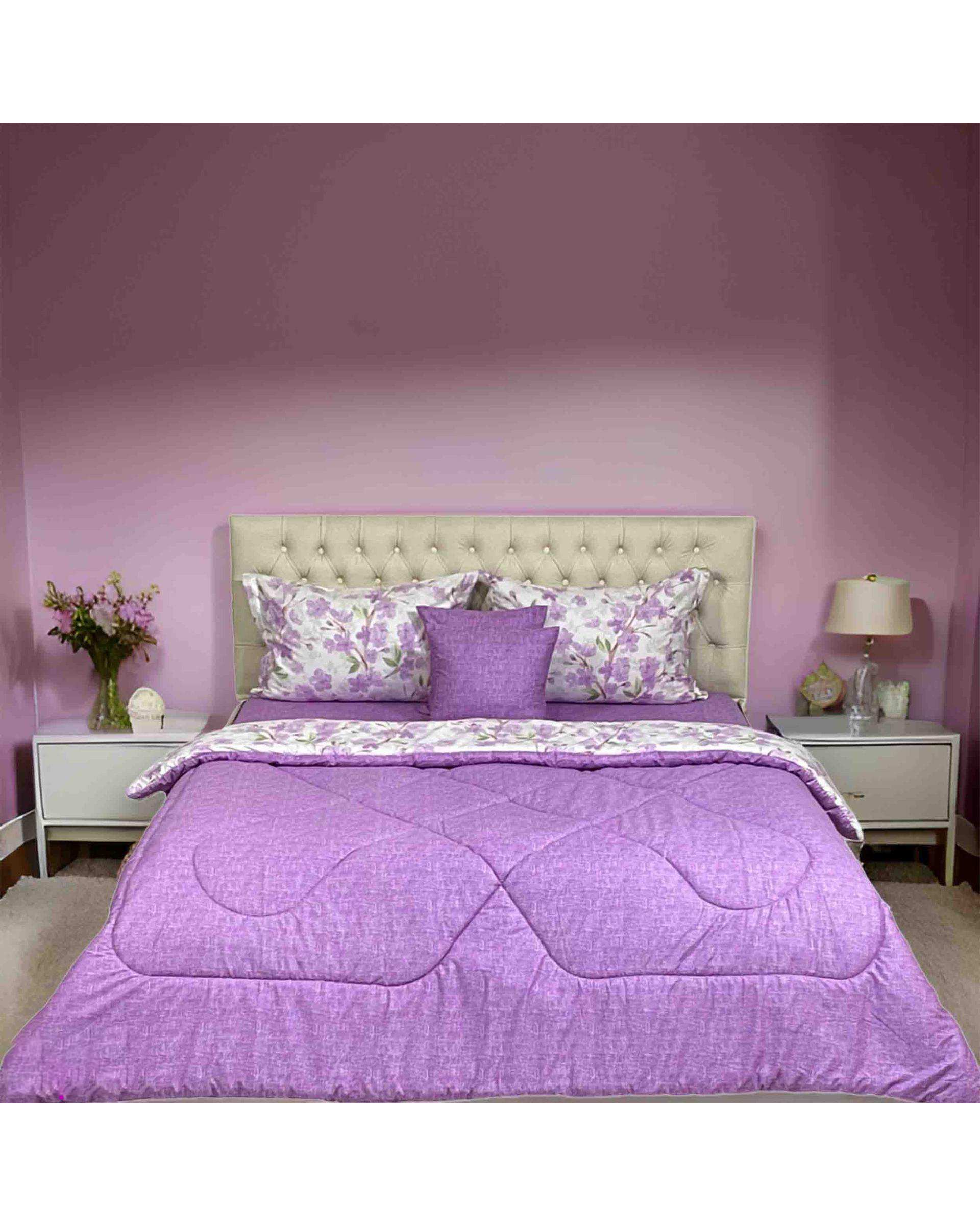 سرویس خواب یک نفره ۴ تکه یاسی مانیکا هوم Monica Home مدل helsa yasi