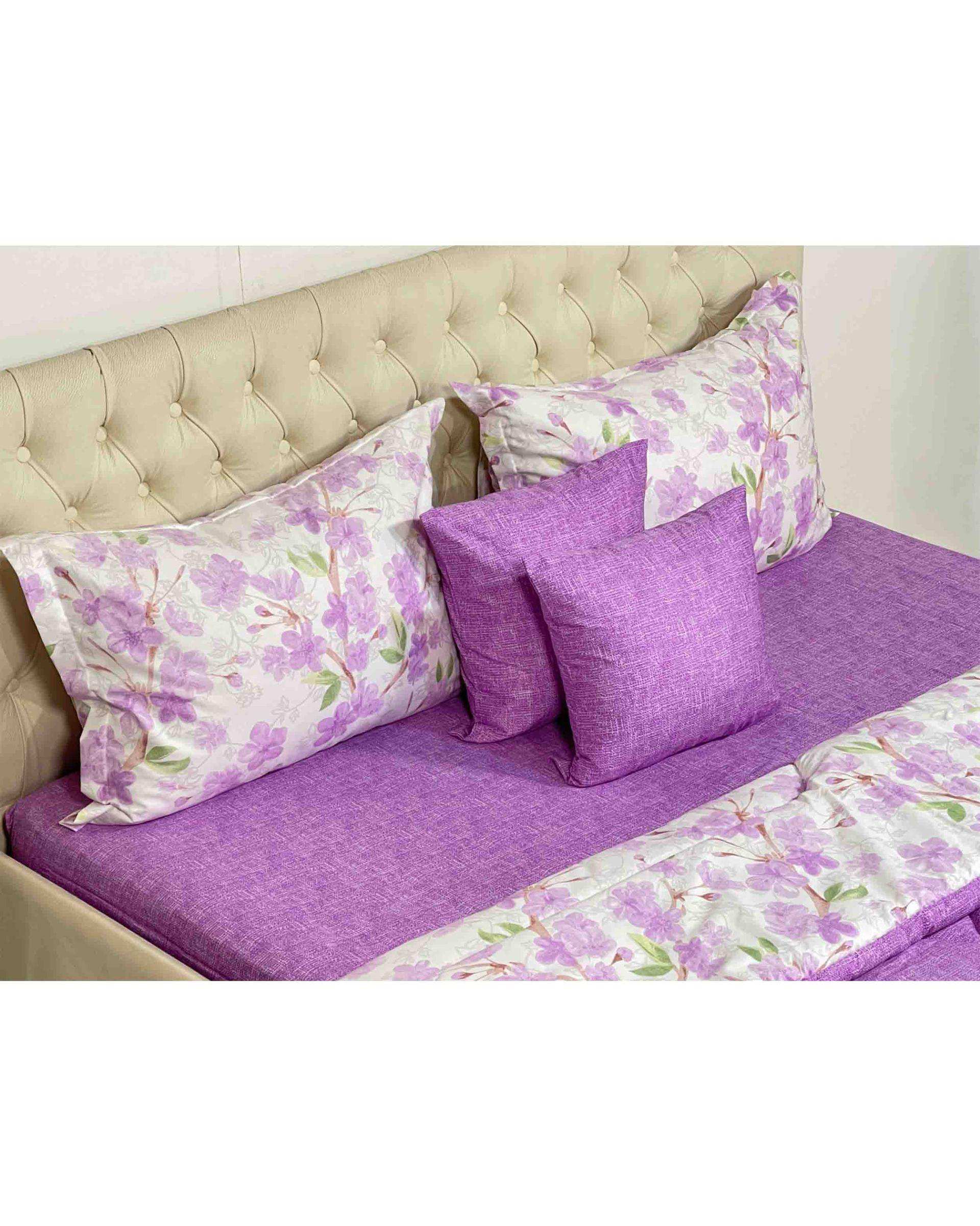 سرویس خواب یک نفره ۴ تکه یاسی مانیکا هوم Monica Home مدل helsa yasi