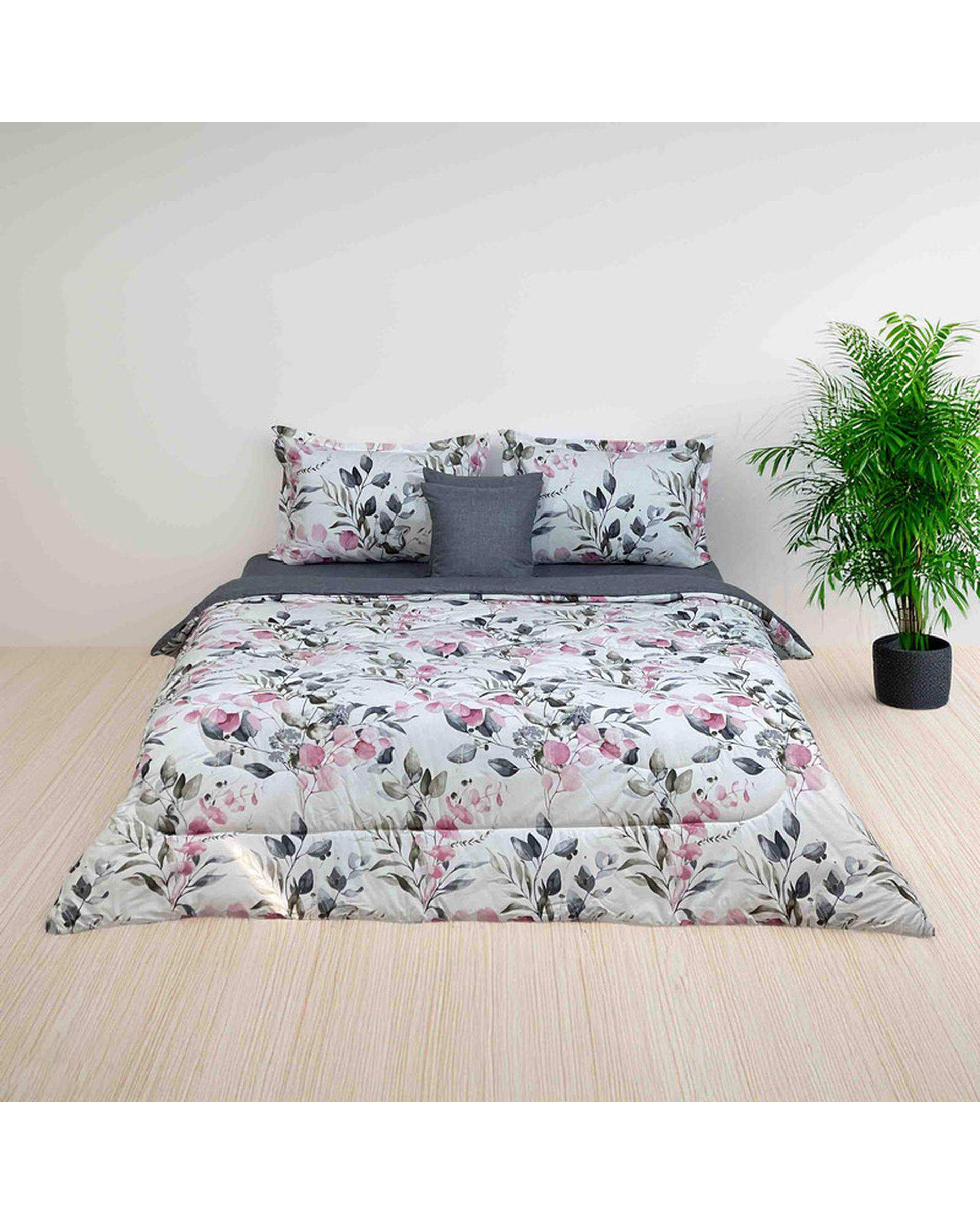 سرویس خواب یک نفره 4 تکه طوسی مانیکا هوم Monica Home مدل ابرا