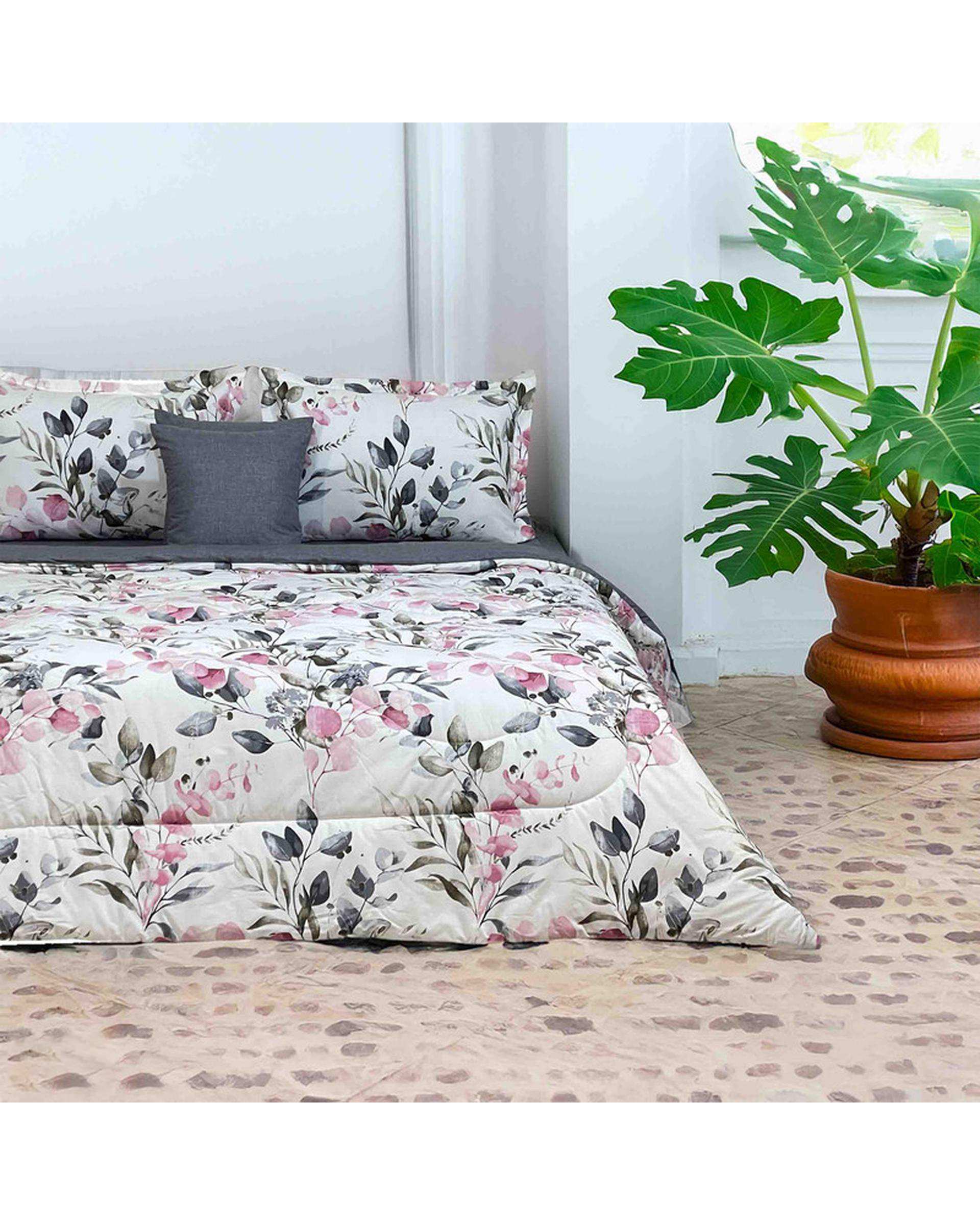 سرویس خواب یک نفره 4 تکه طوسی مانیکا هوم Monica Home مدل ابرا