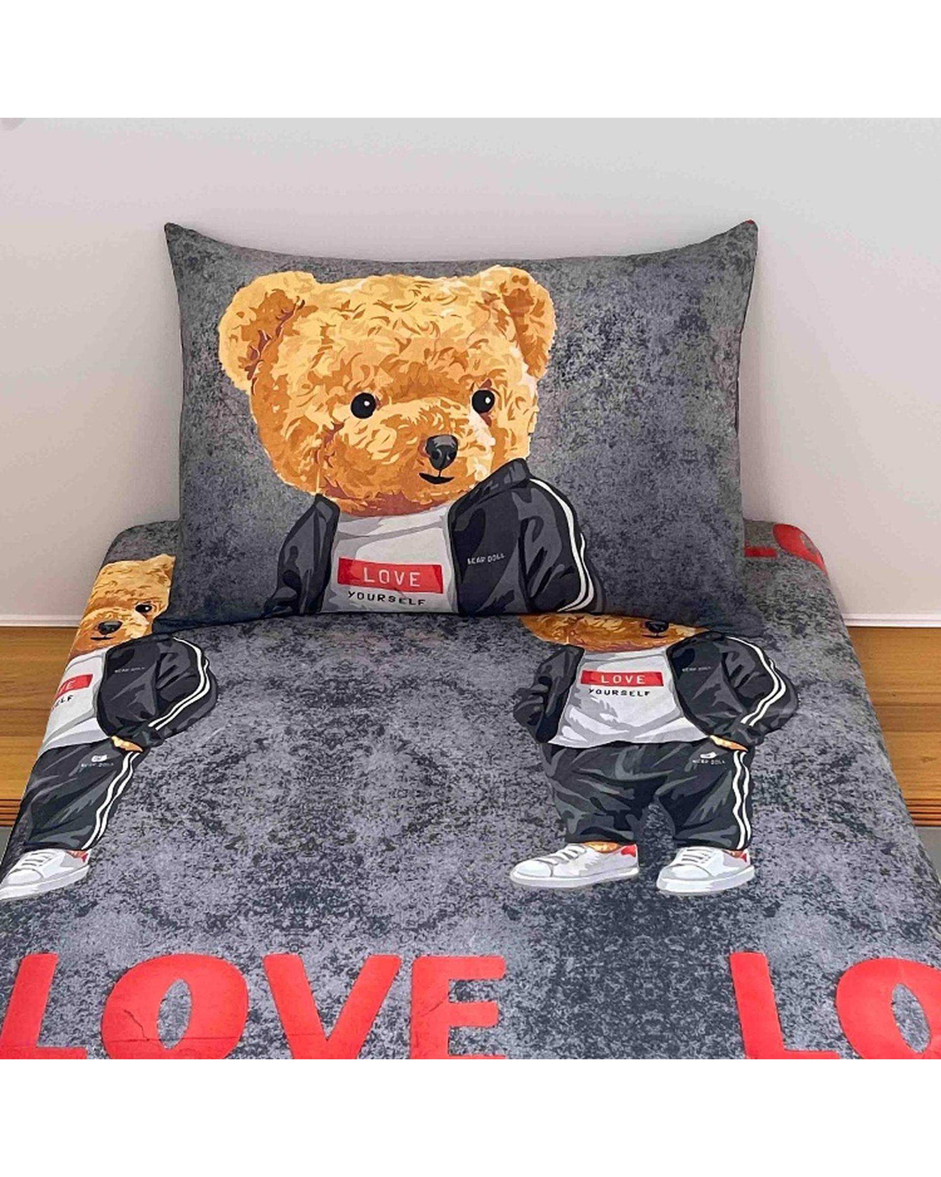 سرویس خواب یک نفره 3 تکه طوسی تیره مانیکا هوم Monica Home مدل لئو