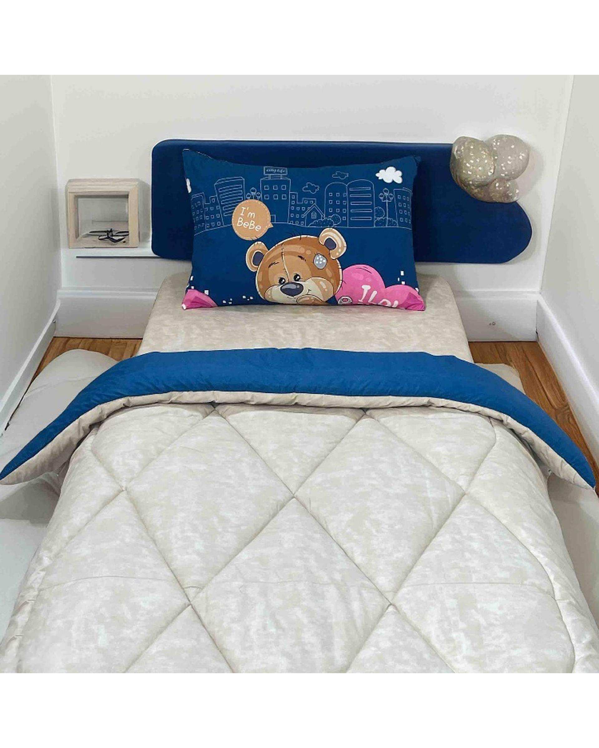 سرویس خواب یک نفره 3 تکه آبی تیره مانیکا هوم Monica Home مدل دال 7