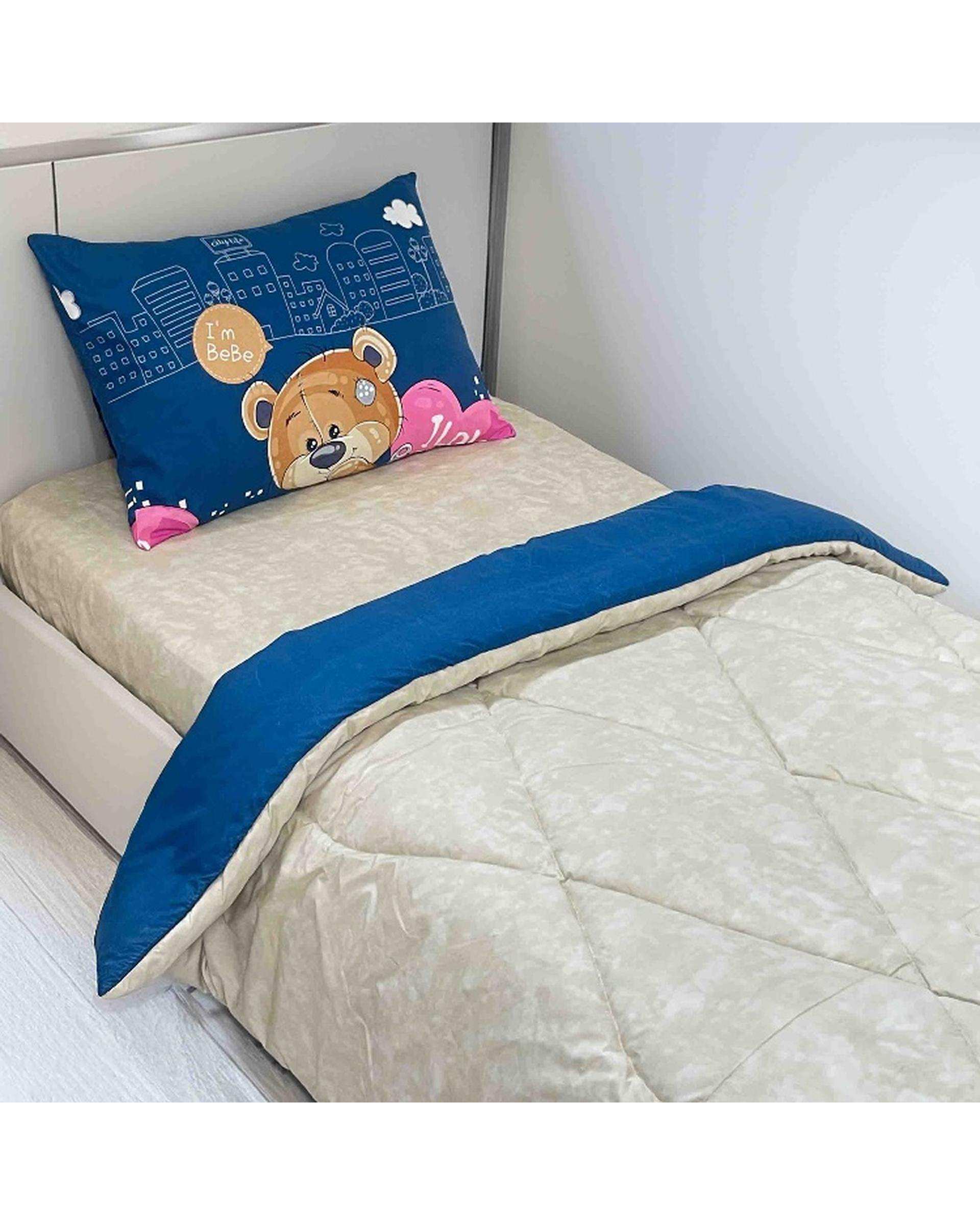 سرویس خواب یک نفره 3 تکه آبی تیره مانیکا هوم Monica Home مدل دال 7