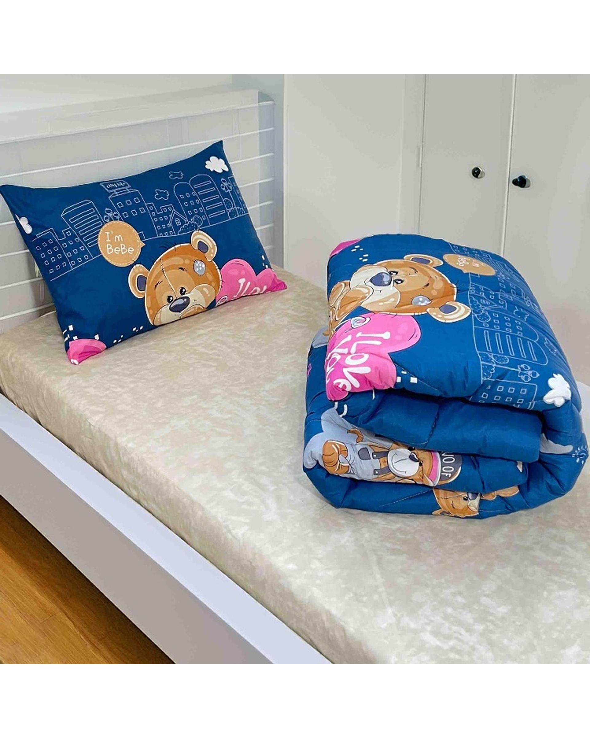 سرویس خواب یک نفره 3 تکه آبی تیره مانیکا هوم Monica Home مدل دال 7