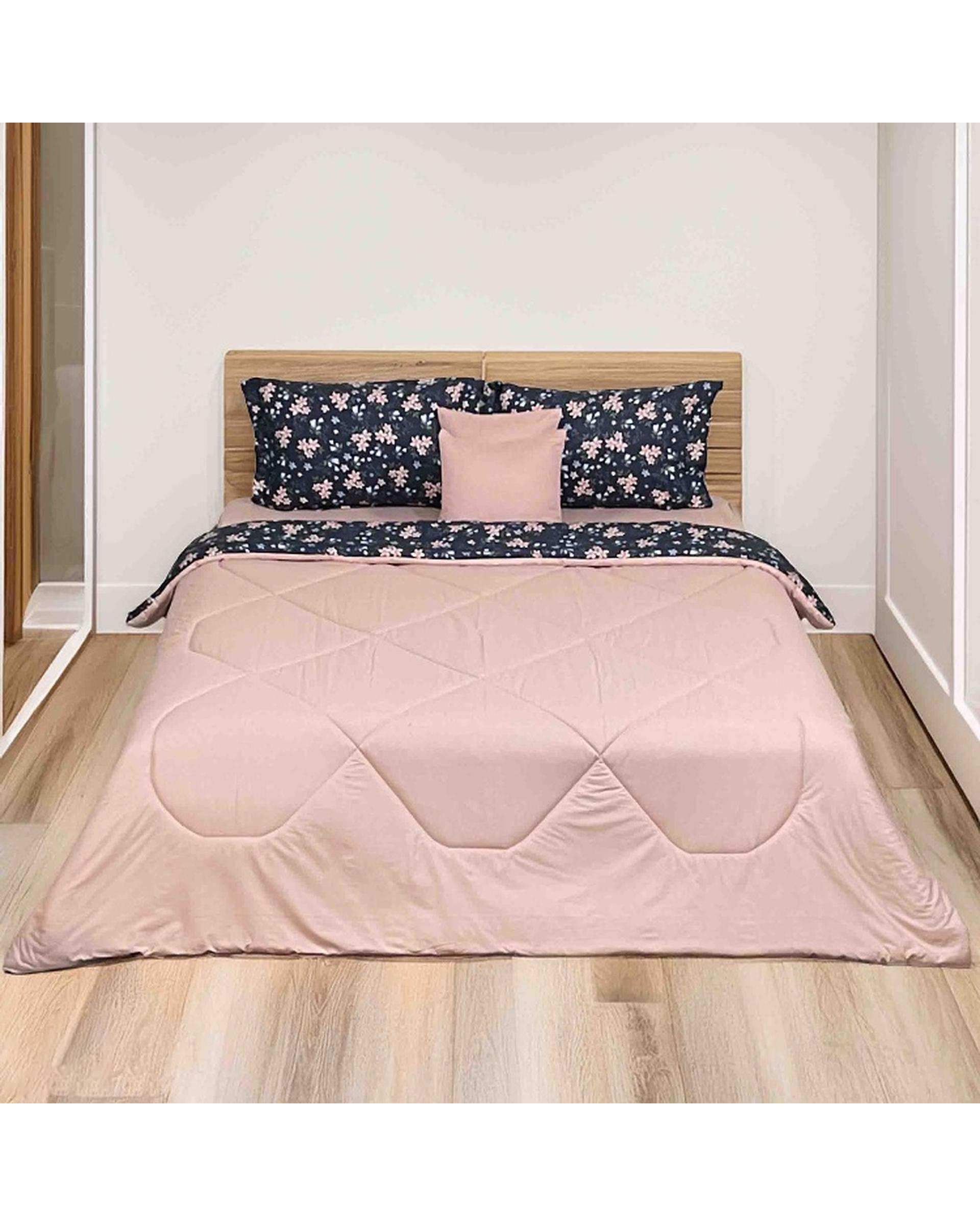 سرویس خواب دو نفره 6 تکه صورتی پاستیلی مانیکا هوم Monica Home مدل رایتن