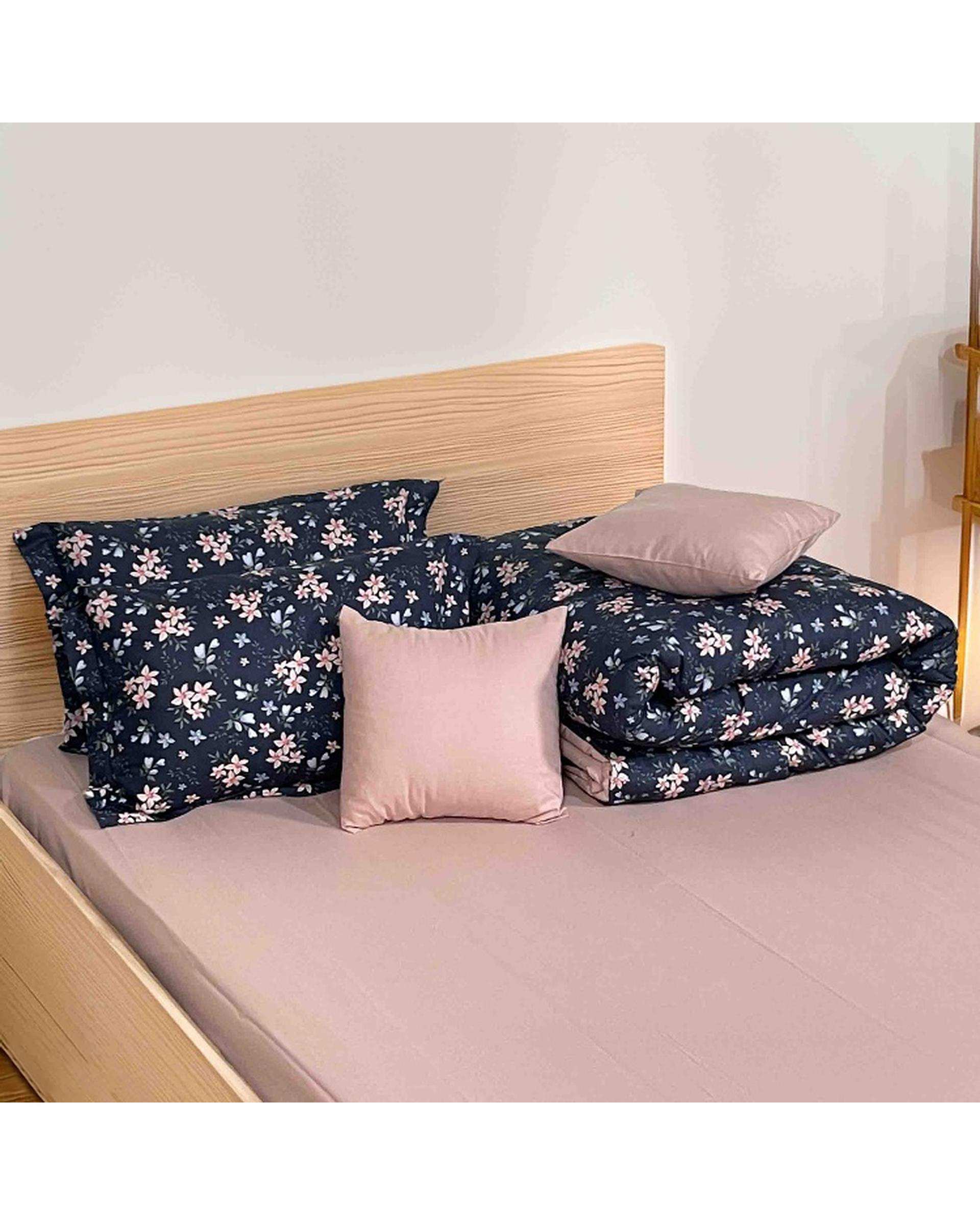 سرویس خواب دو نفره 6 تکه صورتی پاستیلی مانیکا هوم Monica Home مدل رایتن