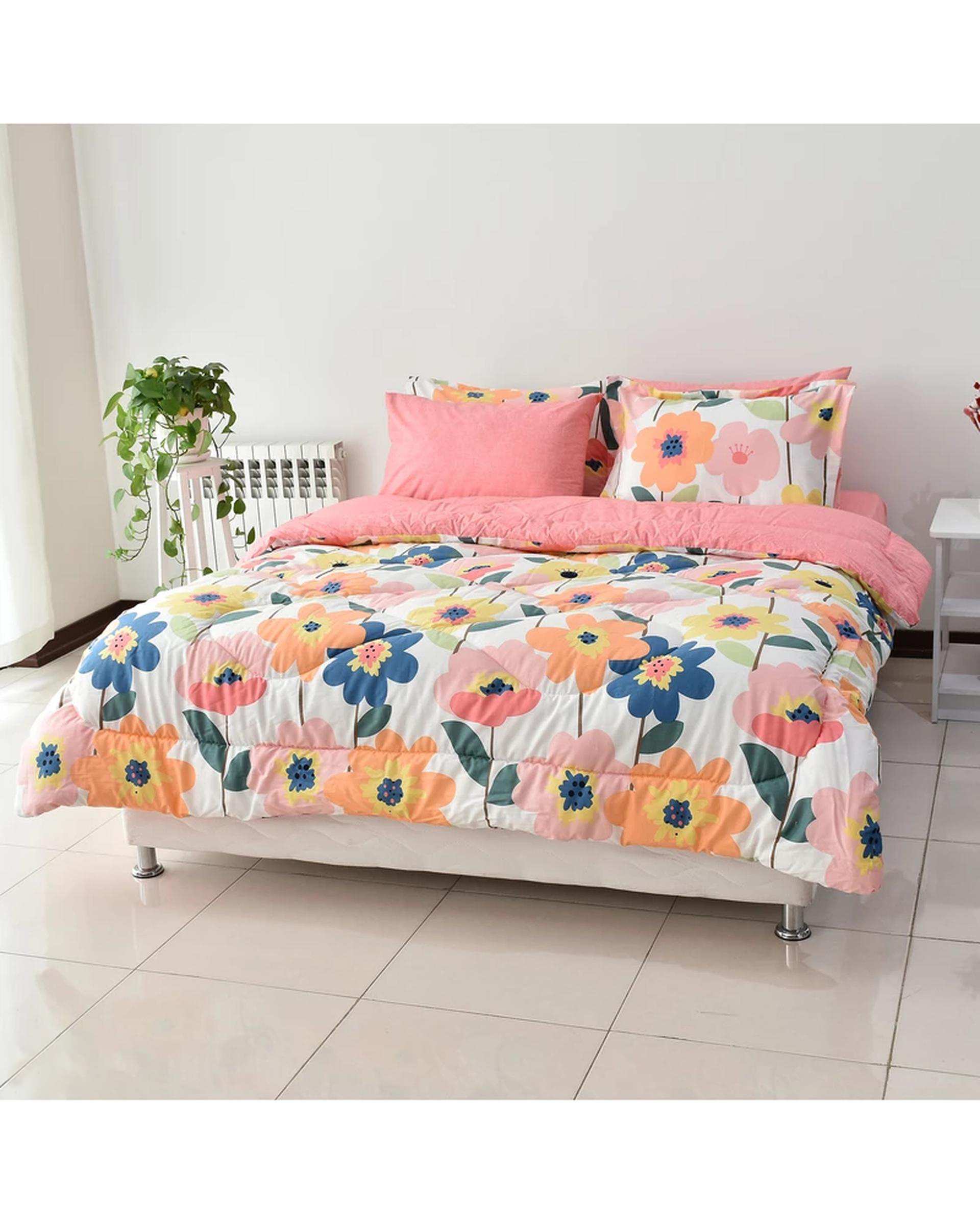 سرویس خواب دو نفره 6 تکه گلبهی مانیکا هوم Monica Home مدل ELISA