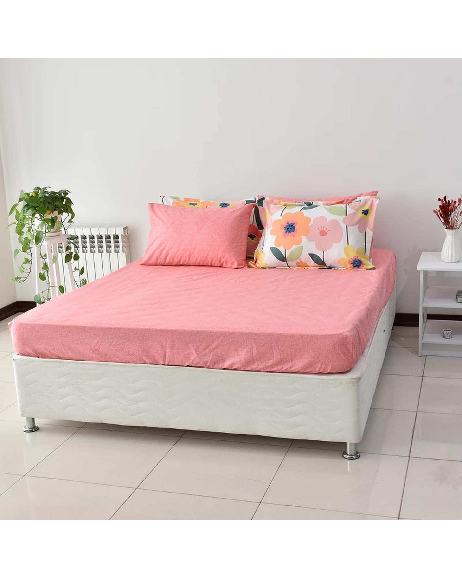 سرویس خواب دو نفره 6 تکه گلبهی مانیکا هوم Monica Home مدل ELISA