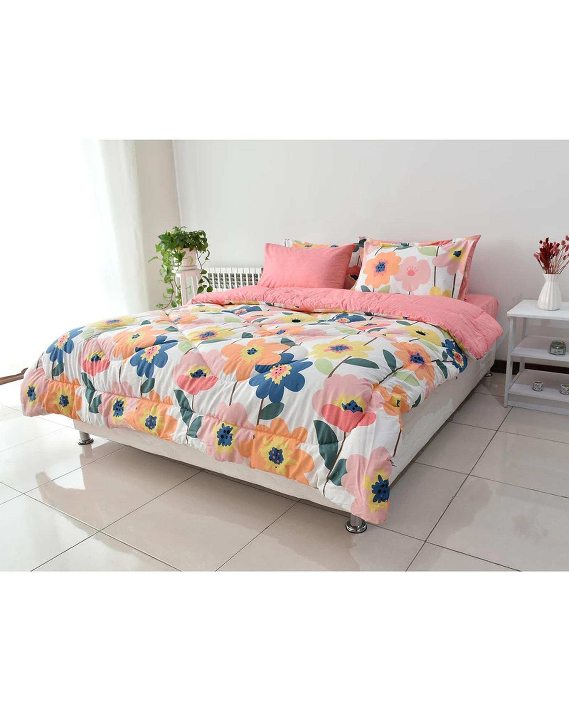 سرویس خواب دو نفره 6 تکه گلبهی مانیکا هوم Monica Home مدل ELISA