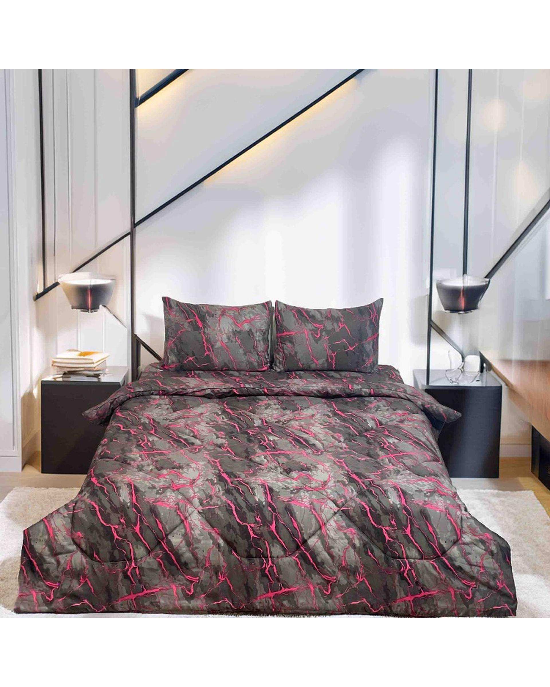 سرویس خواب دو نفره 4 تکه سرخابی مانیکا هوم Monica Home مدل ماربل