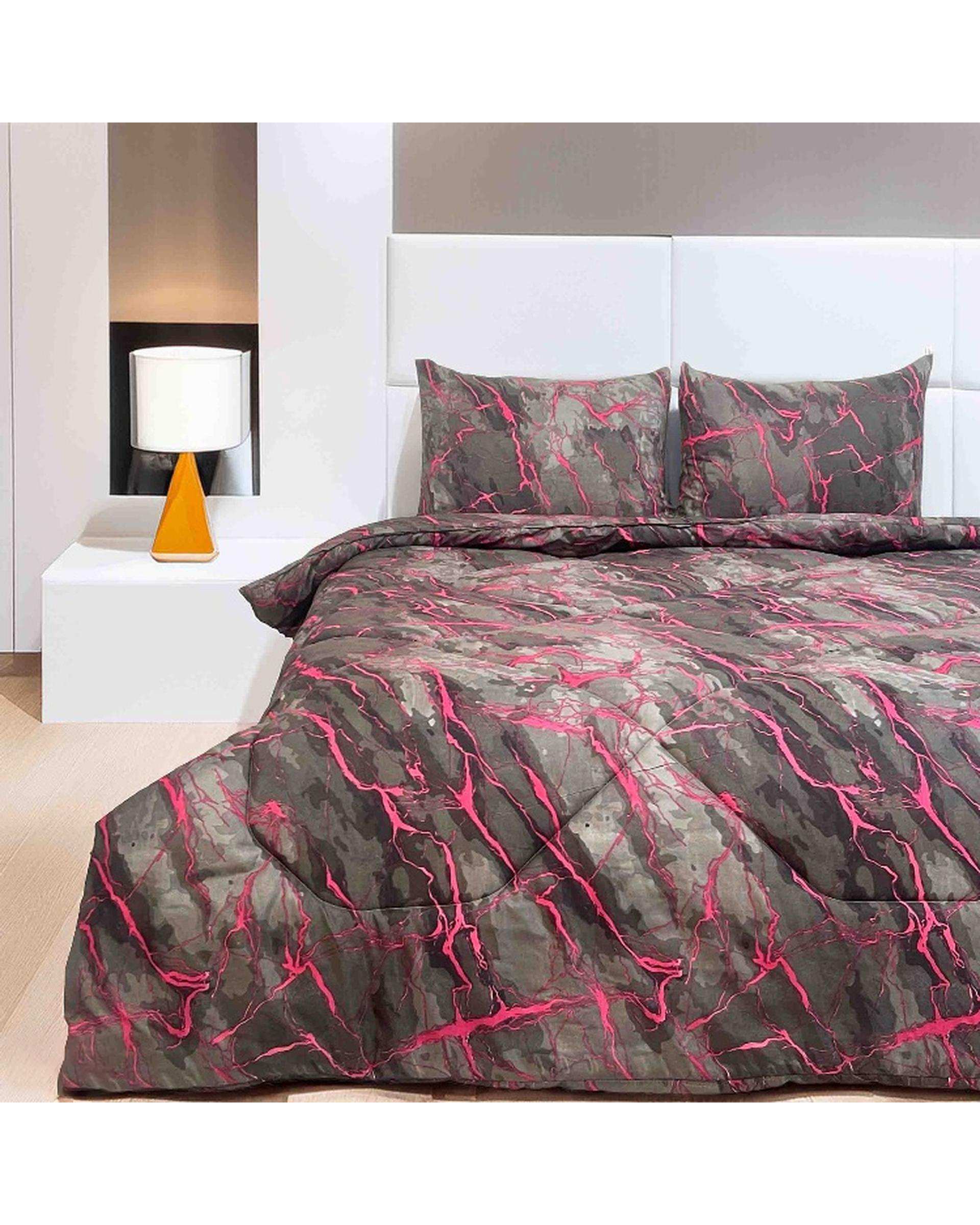 سرویس خواب دو نفره 4 تکه سرخابی مانیکا هوم Monica Home مدل ماربل