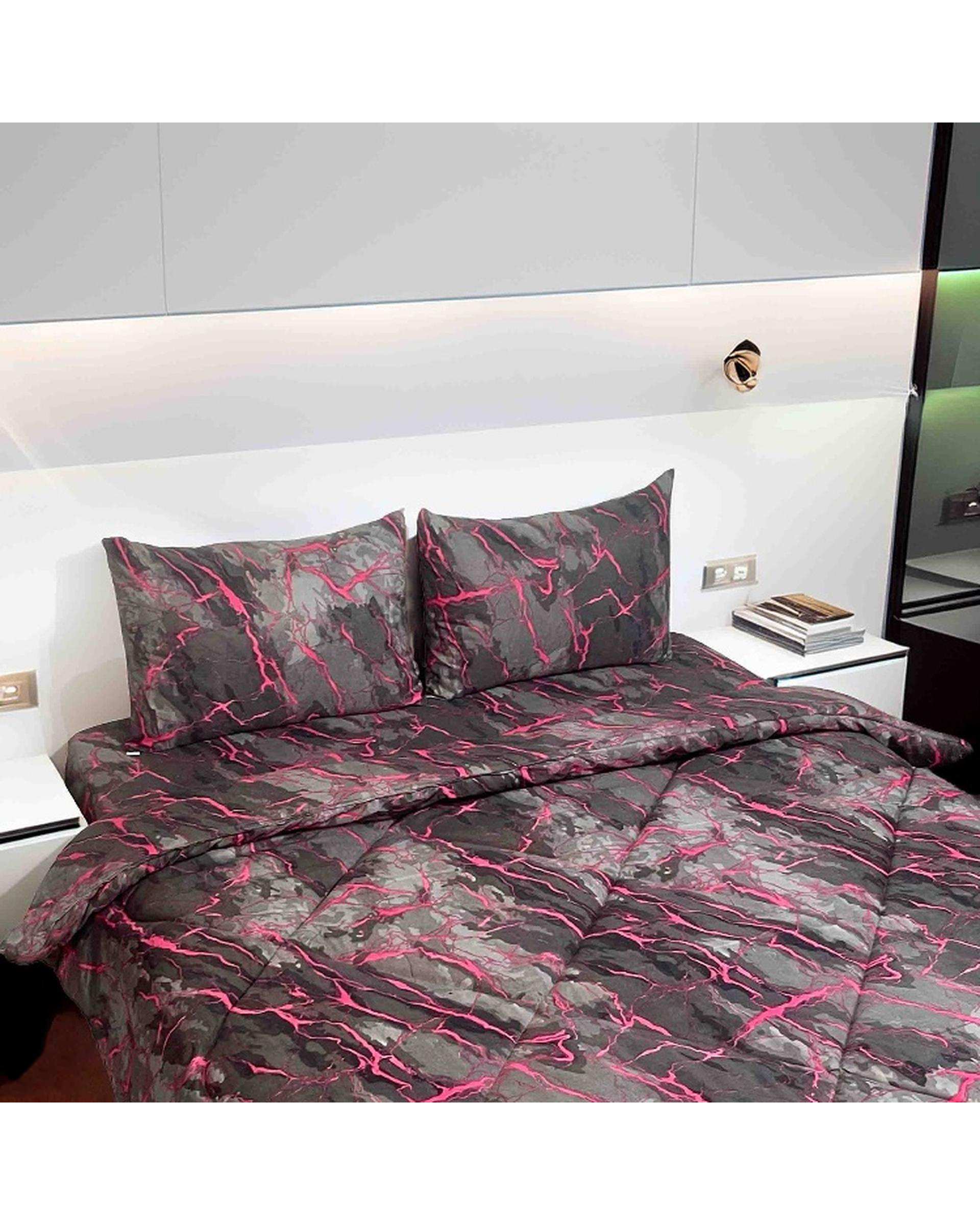 سرویس خواب دو نفره 4 تکه سرخابی مانیکا هوم Monica Home مدل ماربل