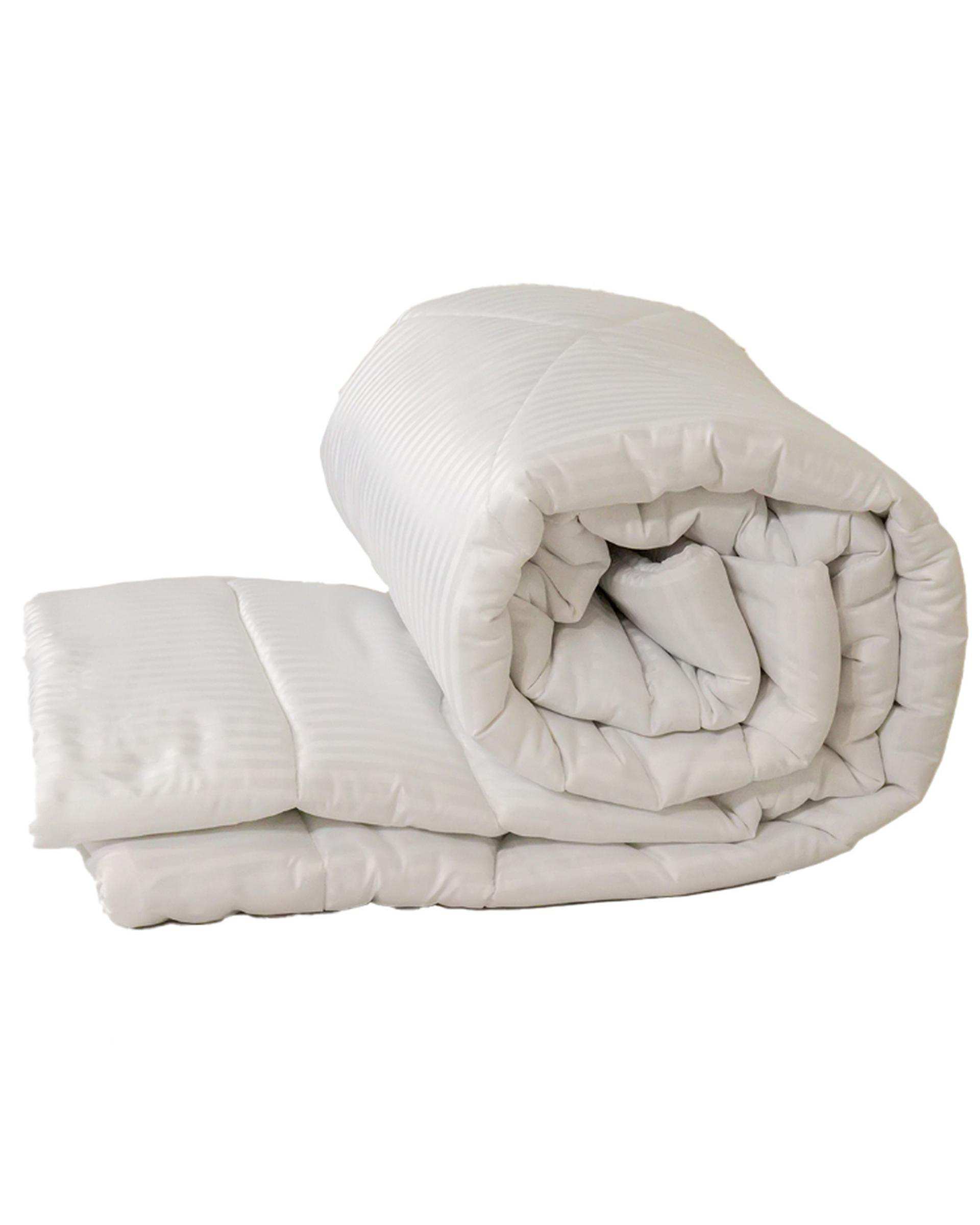 لحاف یک نفره لایت سفید مانیکا هوم Monica Home مدل هتلی parallel سایز 220×150 سانتی متر