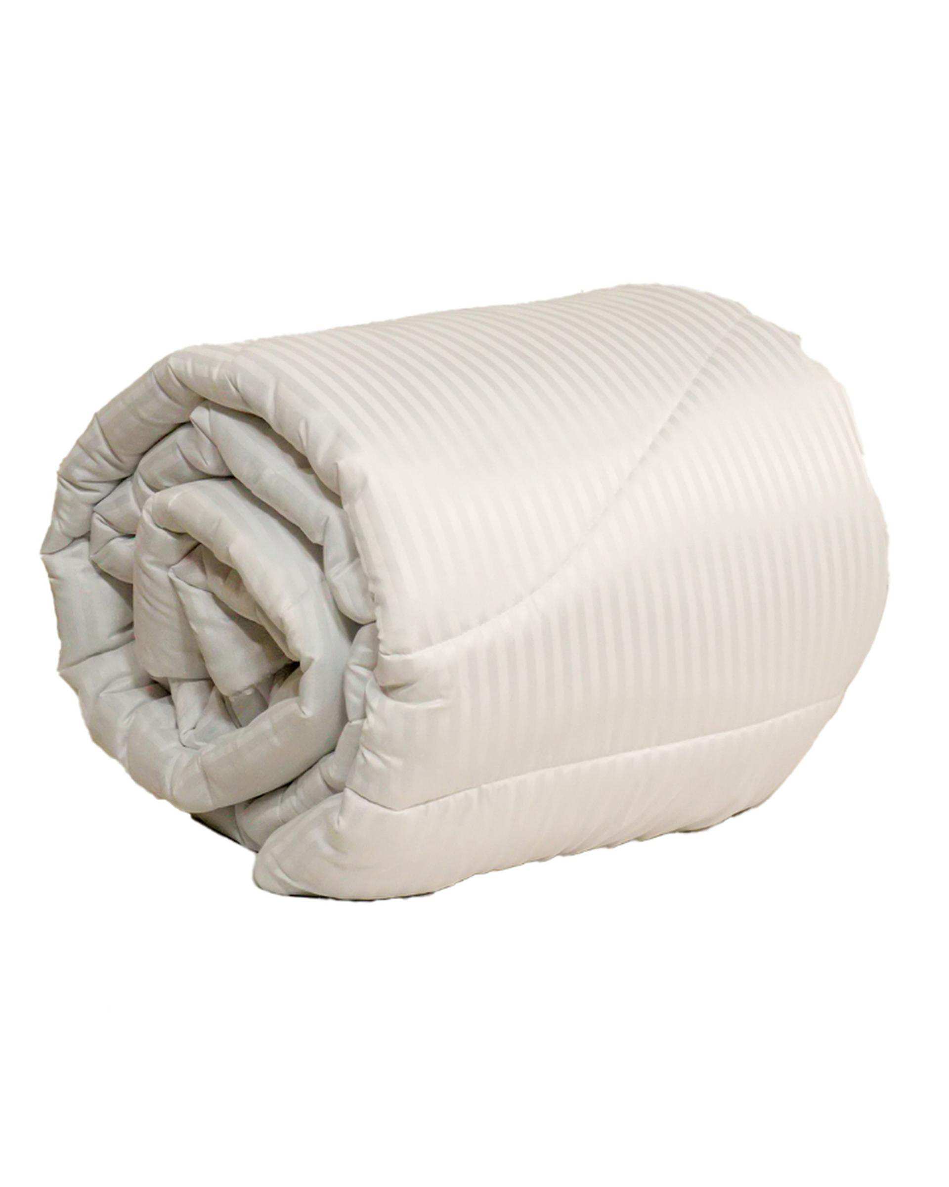 لحاف یک نفره لایت سفید مانیکا هوم Monica Home مدل هتلی parallel سایز 220×150 سانتی متر