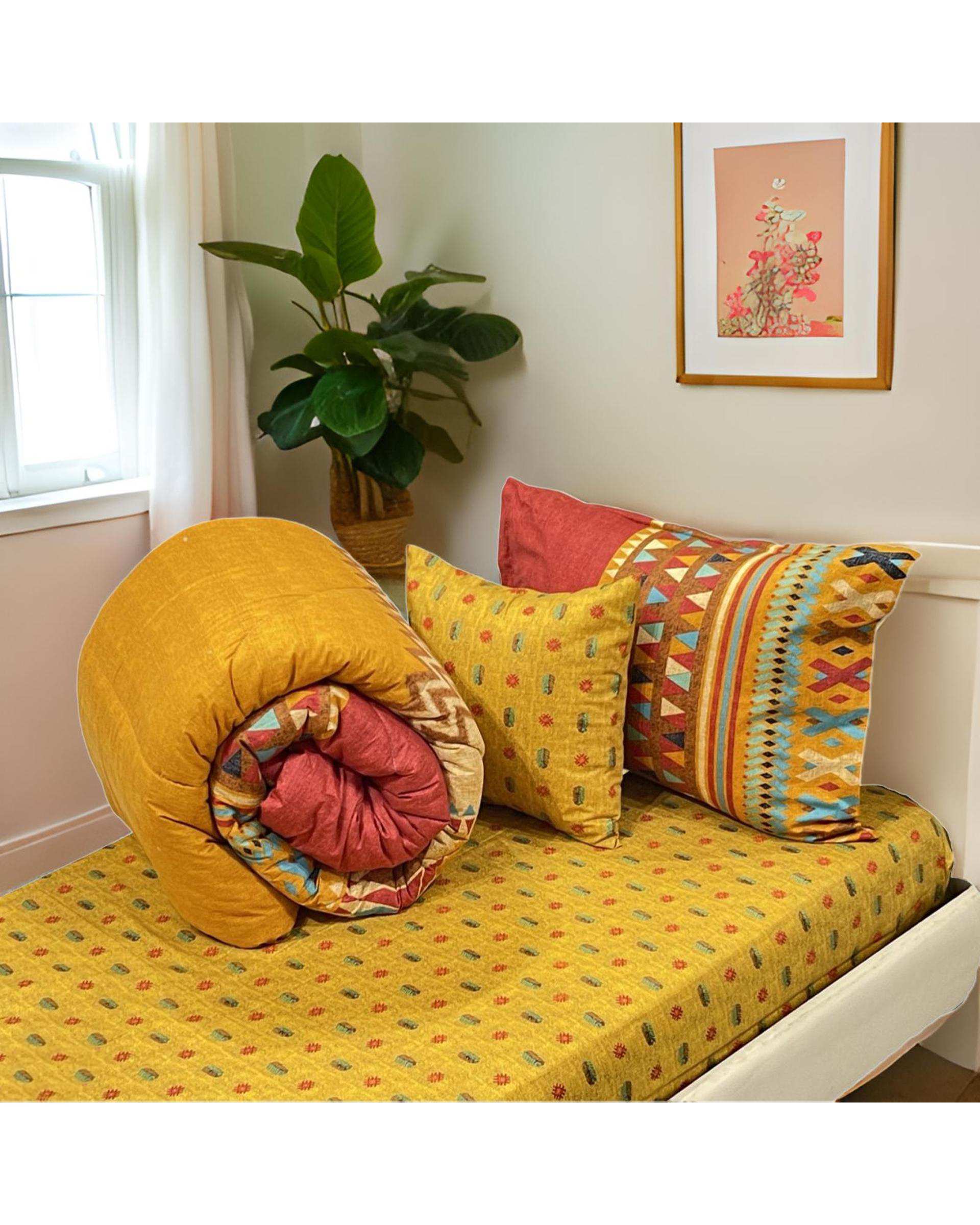 سرویس خواب یک نفره 4 تکه مسی مانیکا هوم Monica Home مدل گبه gabe