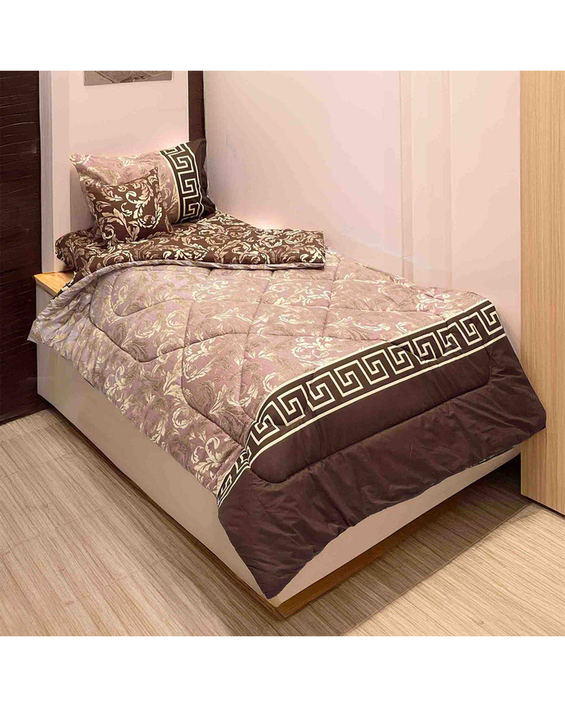 سرویس خواب یک نفره 4 تکه قهوه ای مانیکا هوم Monica Home مدل misa