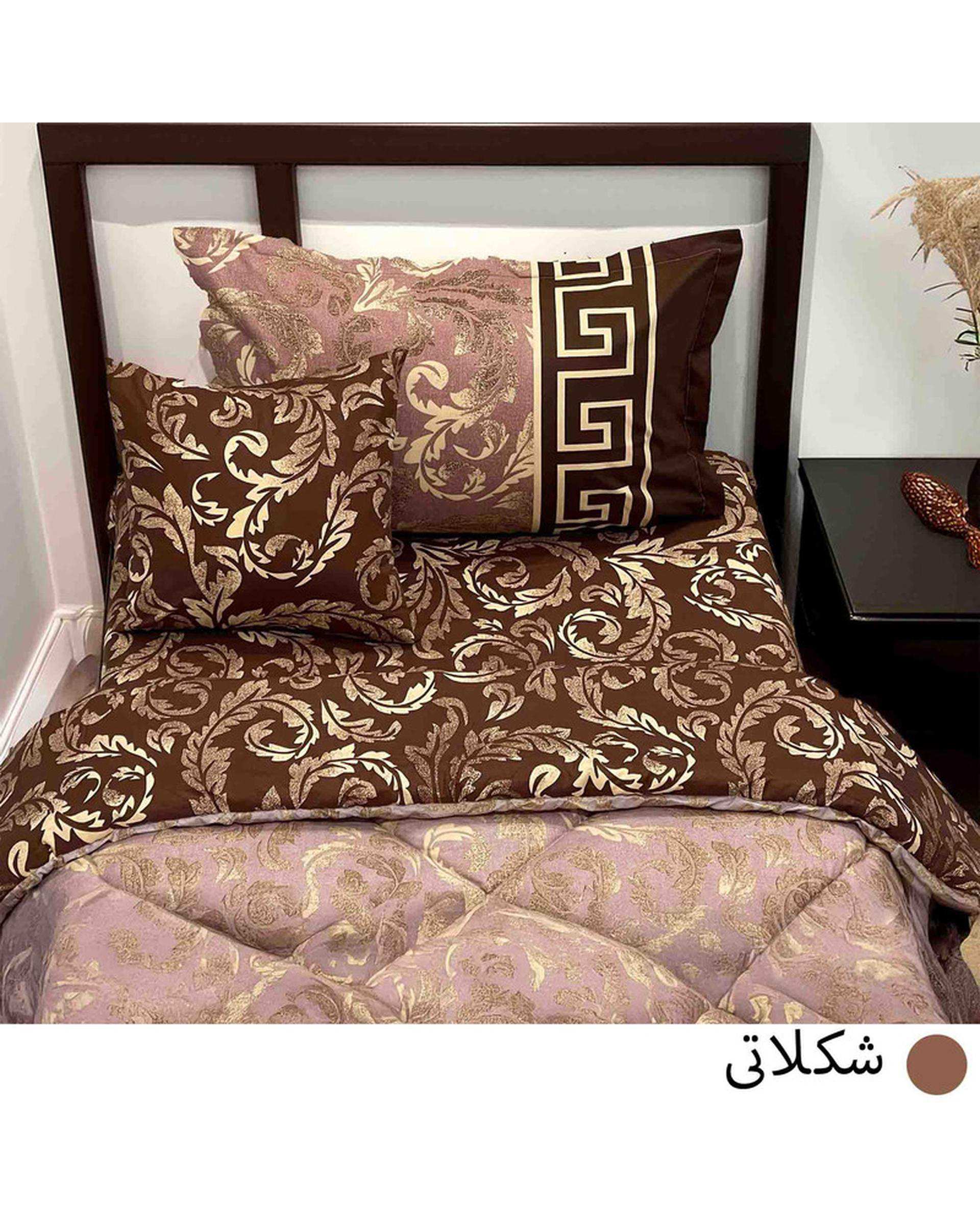 سرویس خواب یک نفره 4 تکه قهوه ای مانیکا هوم Monica Home مدل misa