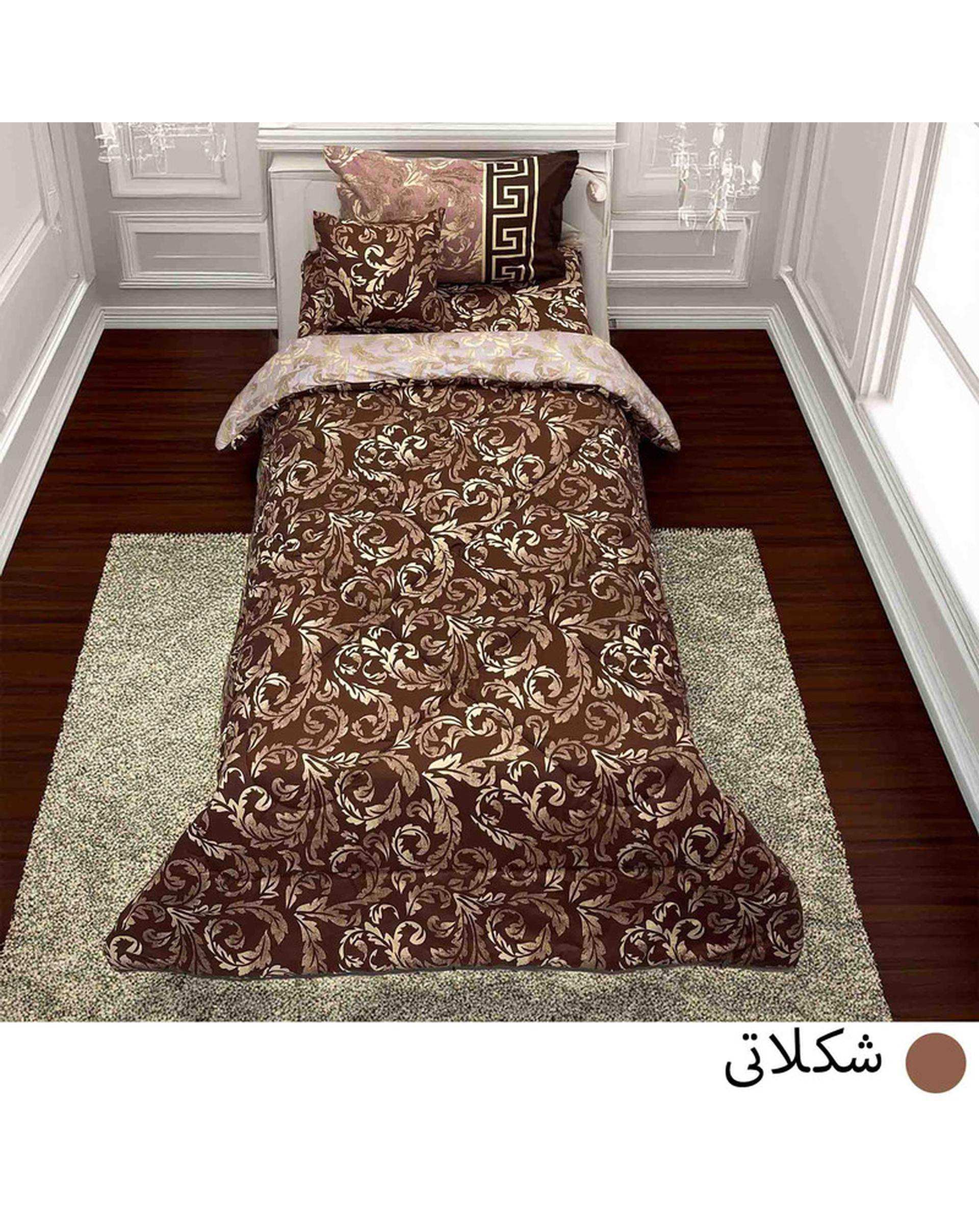 سرویس خواب یک نفره 4 تکه قهوه ای مانیکا هوم Monica Home مدل misa