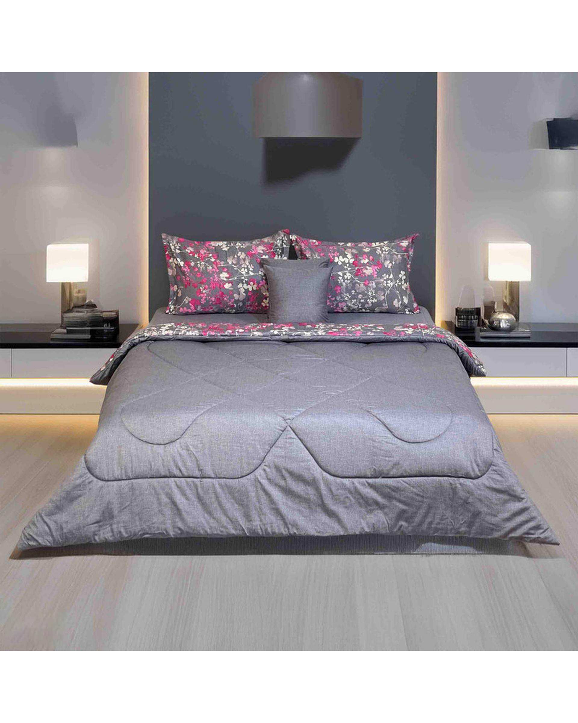 سرویس خواب دو نفره 6 تکه خاکستری مانیکا هوم Monica Home مدل آیتن