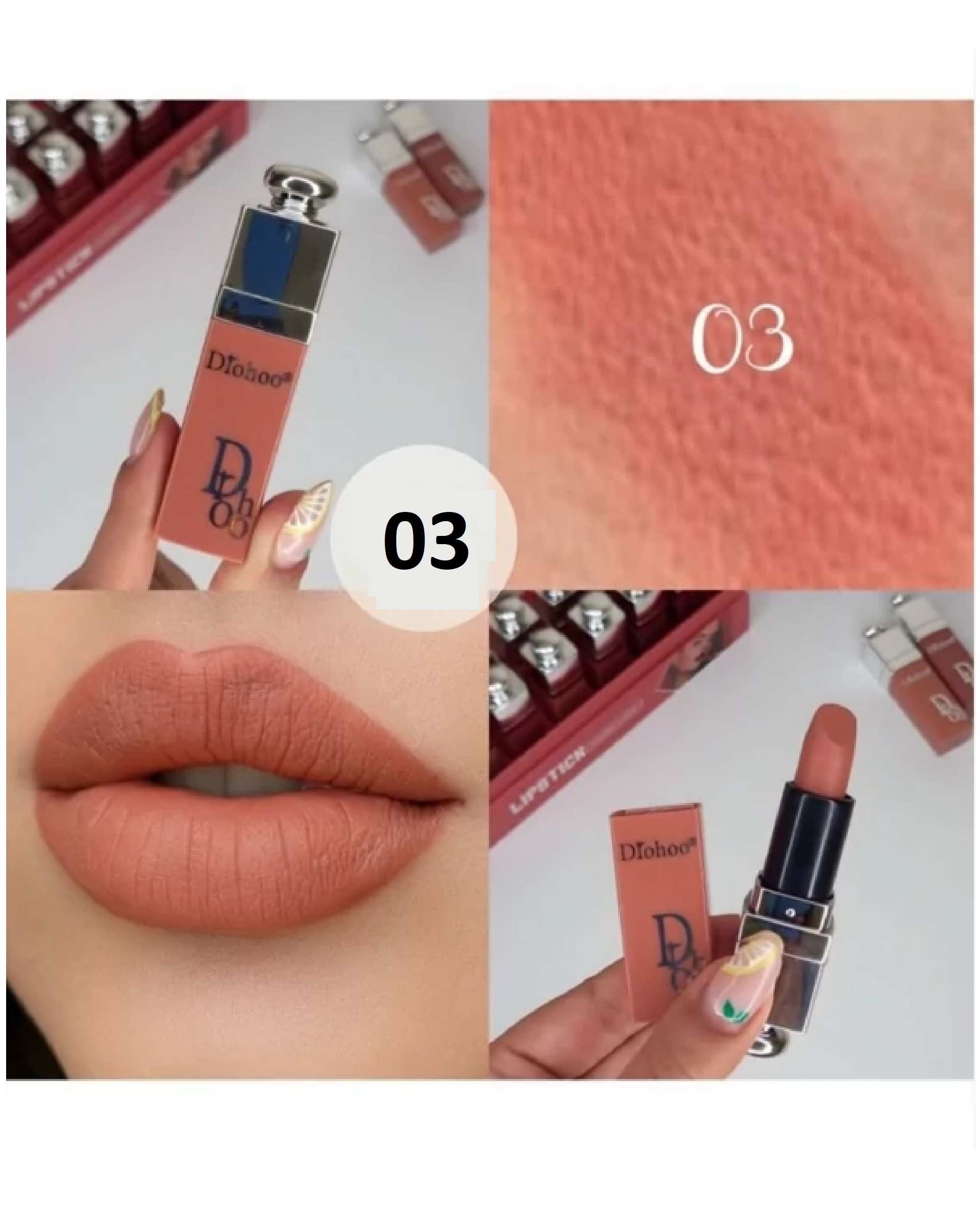 رژ لب جامد دکتر هو Drohoo مدل LadyLike شماره 03