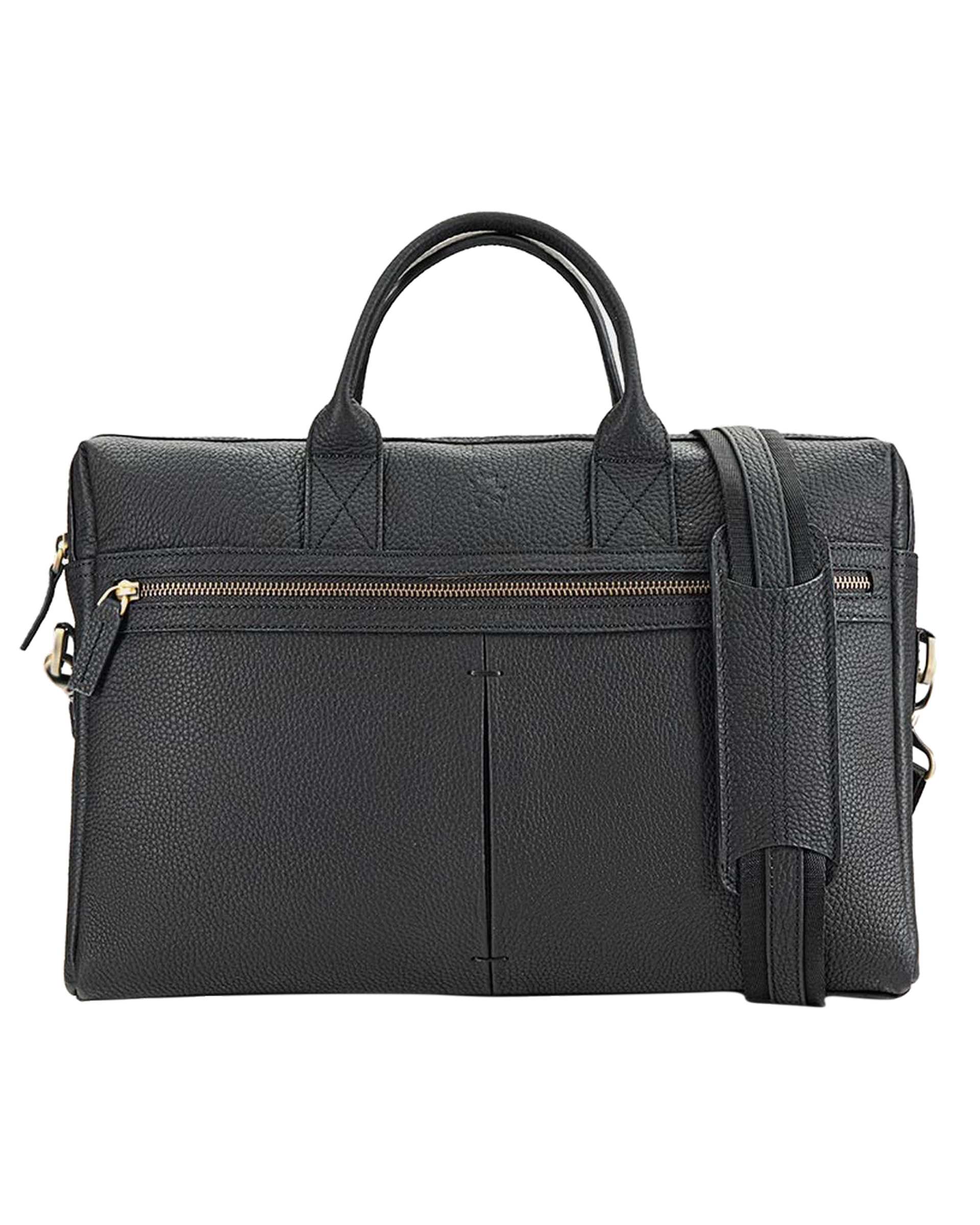 کیف اداری چرم مشکی سیاه قلم نوین چرم Novin Leather مدل موناکو BE4990