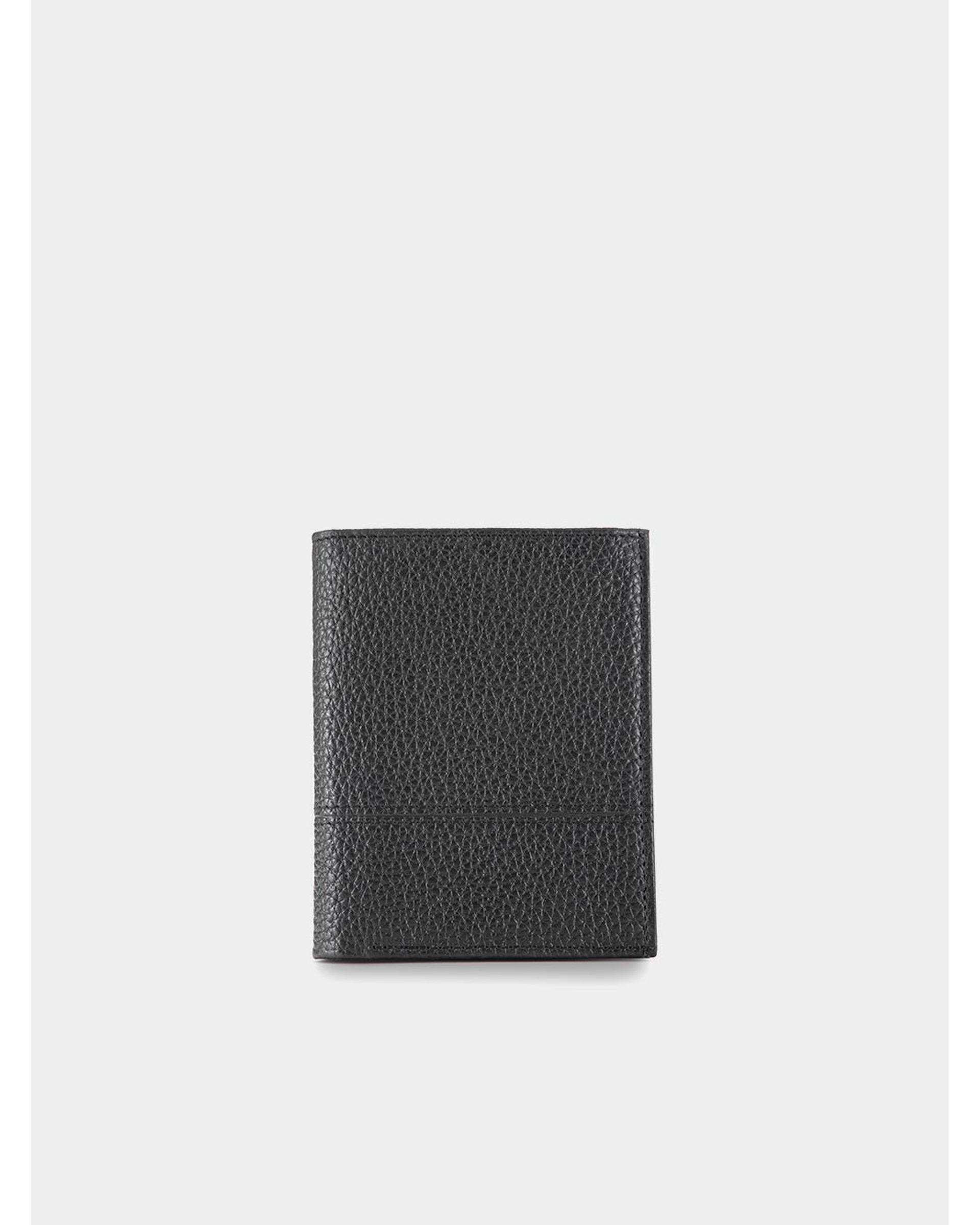 کیف پول جیبی چرم مردانه مشکی نسکافه ای نوین چرم Novin Leather مدل سه آلبوم اسرار PE2529
