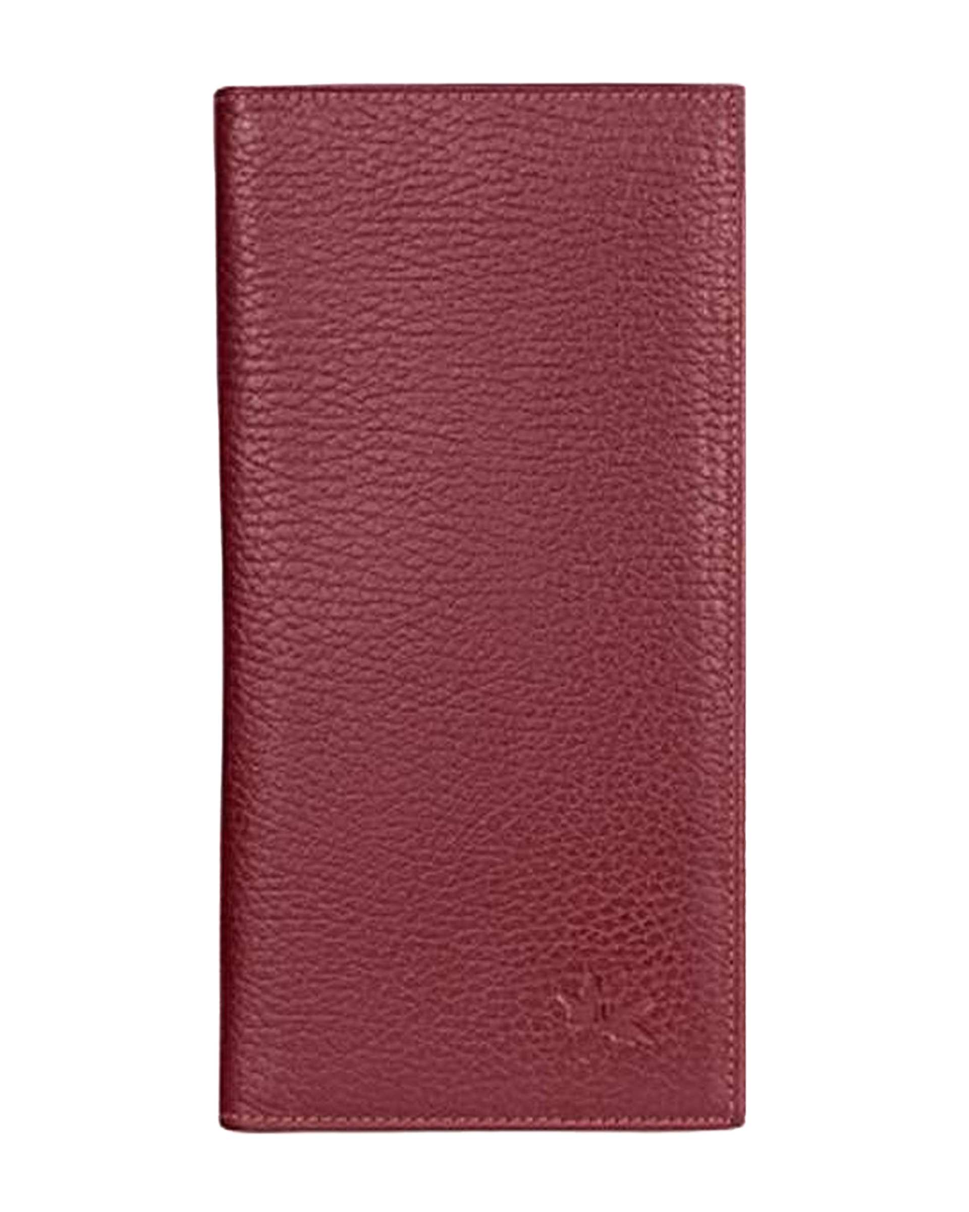 کیف پول کتی چرم مردانه زرشکی نوین چرم Novin Leather مدل والدمار WT2072