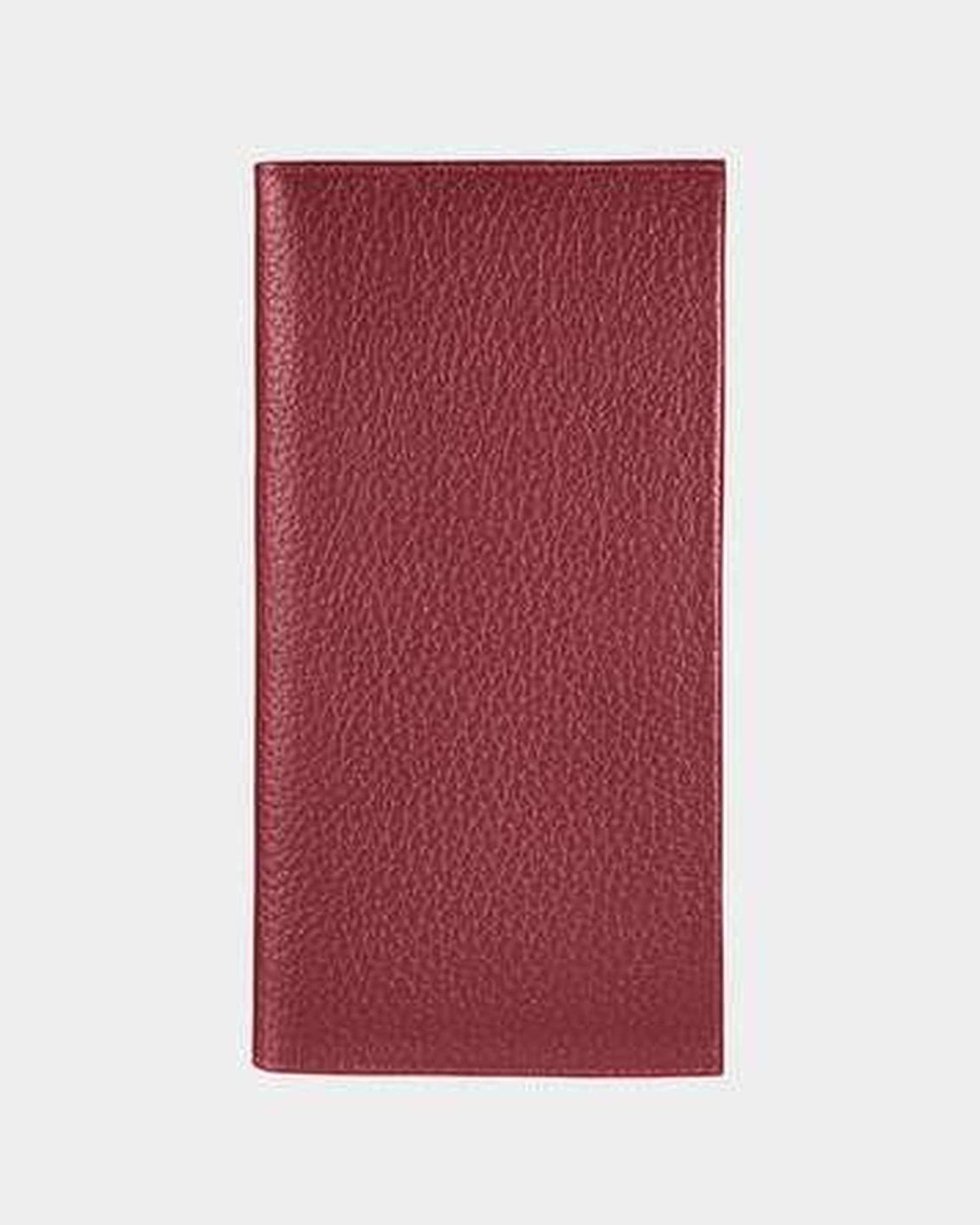 کیف پول کتی چرم مردانه زرشکی نوین چرم Novin Leather مدل والدمار WT2072