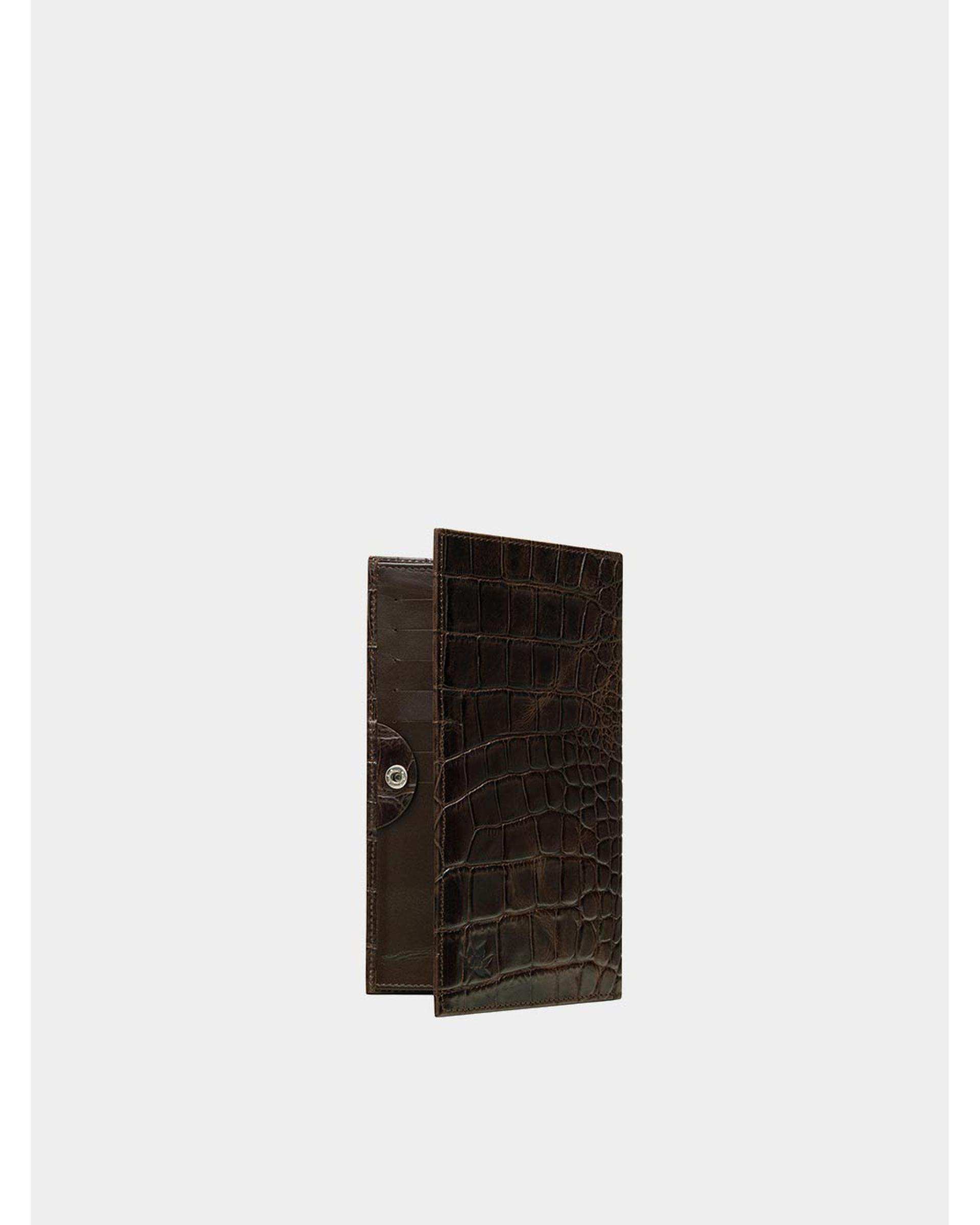 کیف پول کتی چرم قهوه ای نوین چرم Novin Leather مدل هوگل WT2139