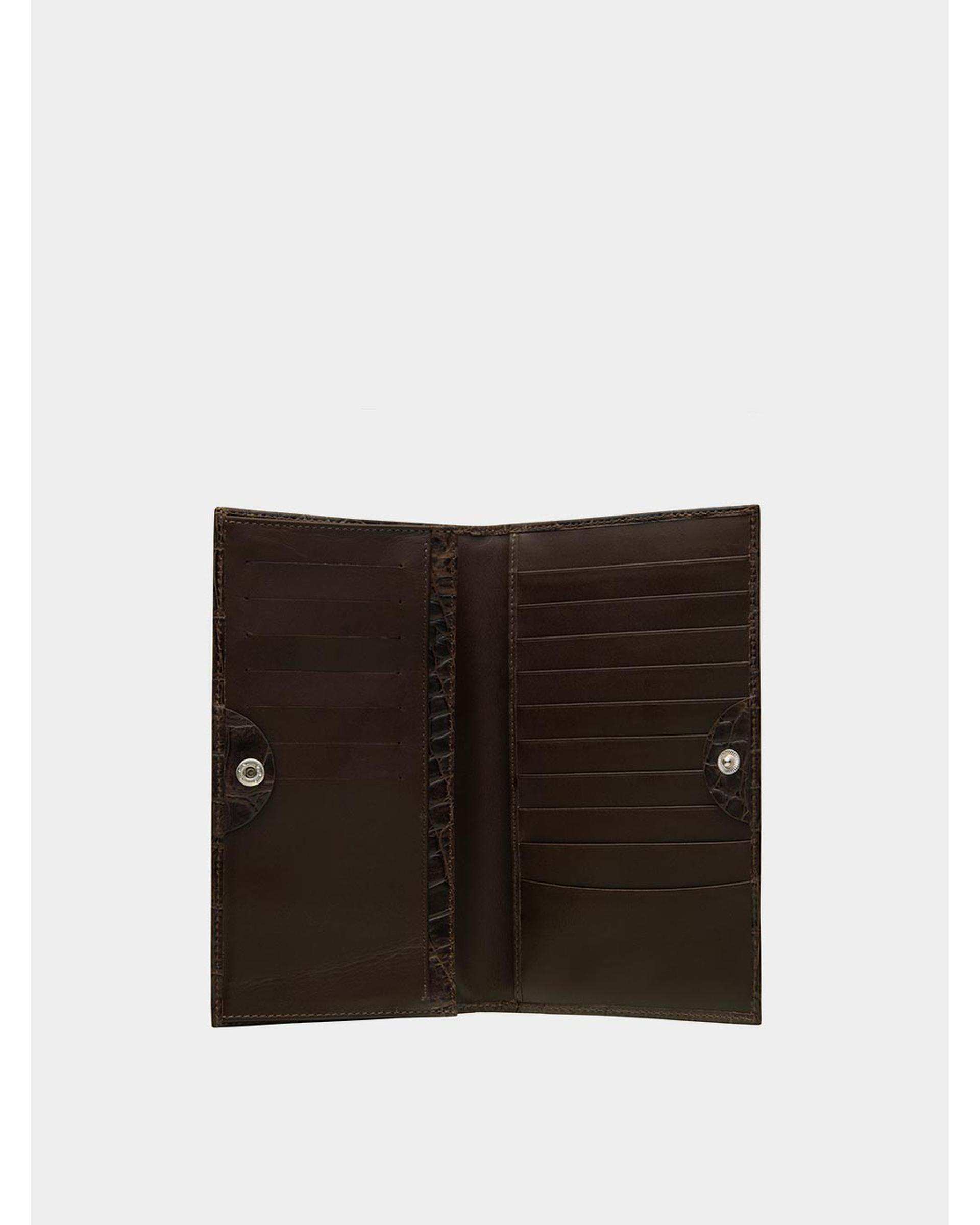 کیف پول کتی چرم قهوه ای نوین چرم Novin Leather مدل هوگل WT2139