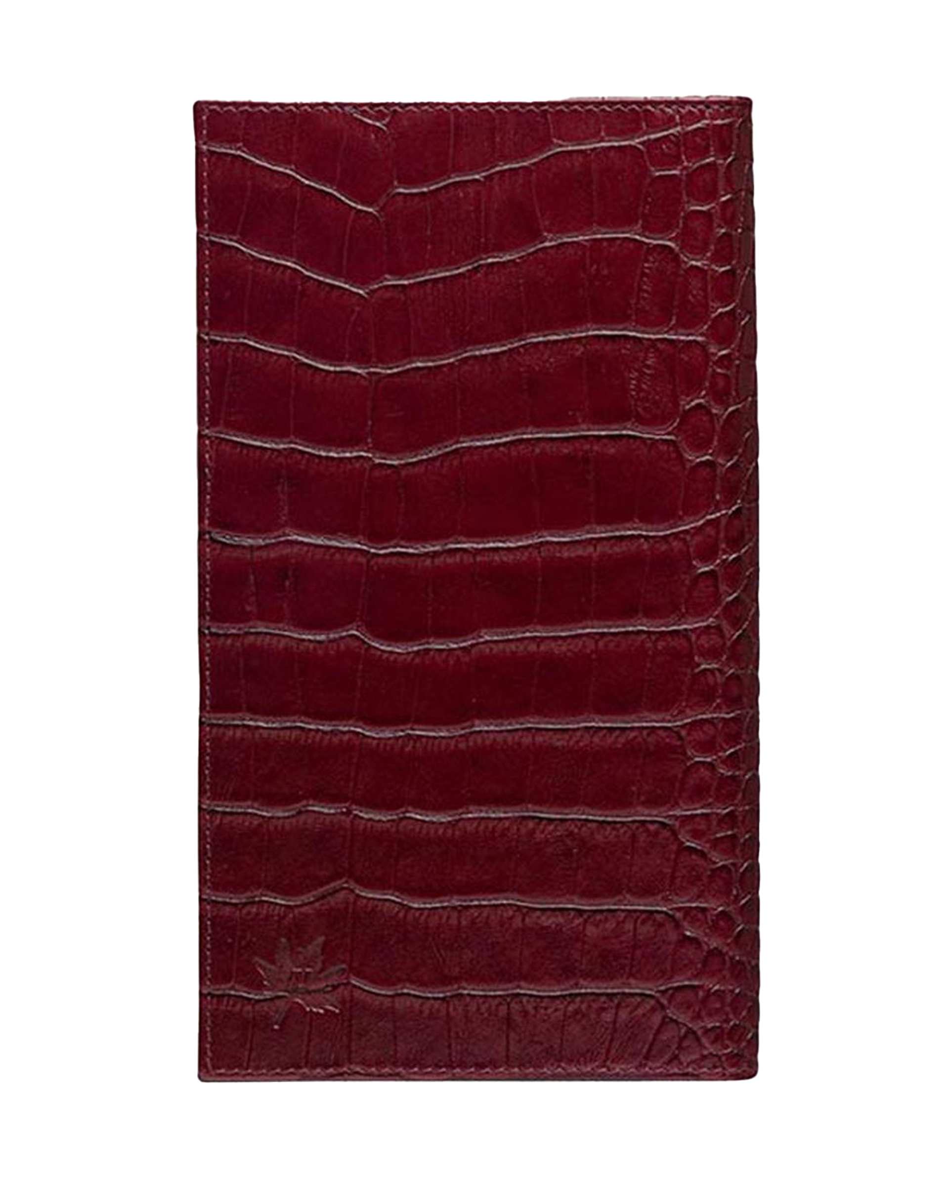 کیف پول کتی چرم زرشکی نوین چرم Novin Leather مدل هوگل WT2139