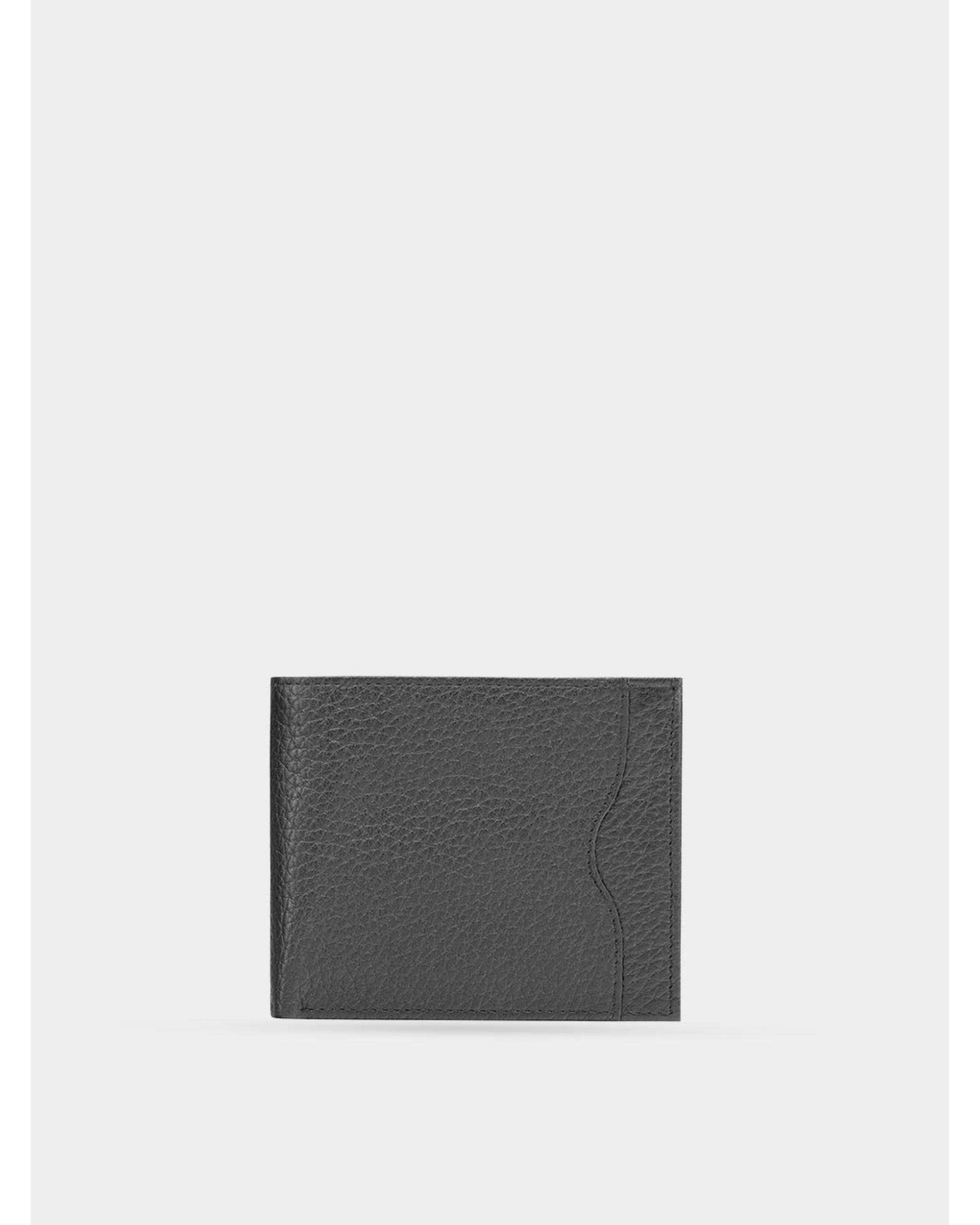 کیف پول جیبی چرم مشکی نوین چرم Novin Leather مدل ولگا PE2663