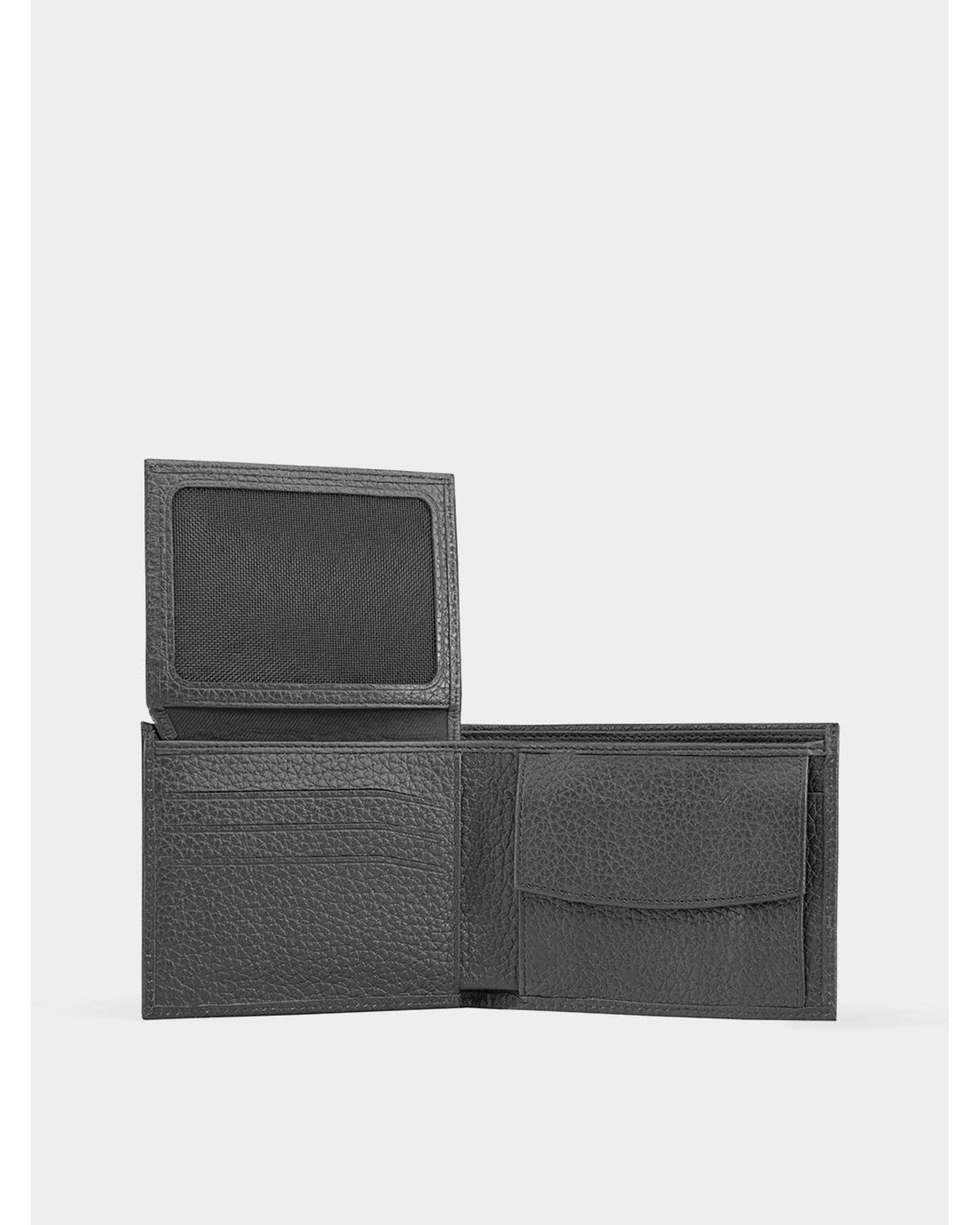 کیف پول جیبی چرم مشکی نوین چرم Novin Leather مدل ولگا PE2663
