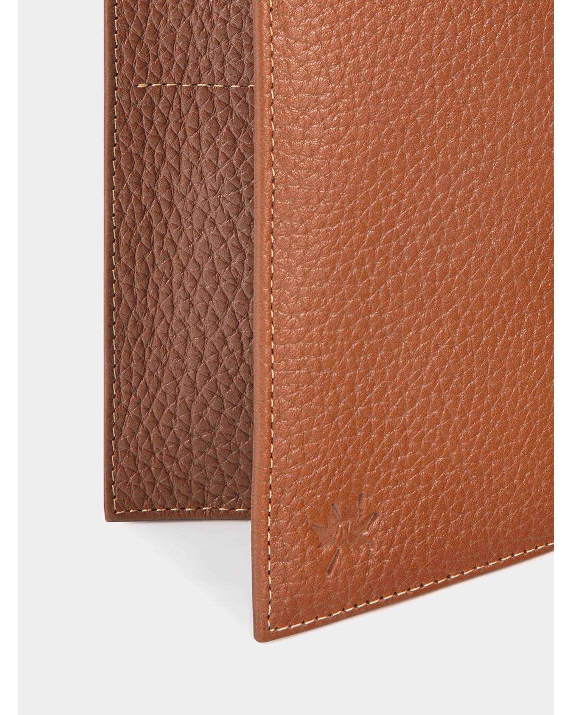 کیف پول کتی چرم عسلی نوین چرم Novin Leather مدل نویان WT2147