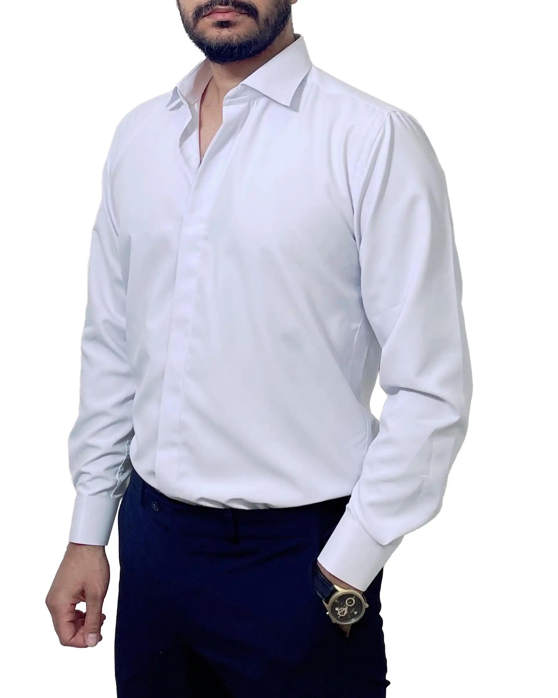 پیراهن مردانه سفید دیورسو Diverso کد 4898