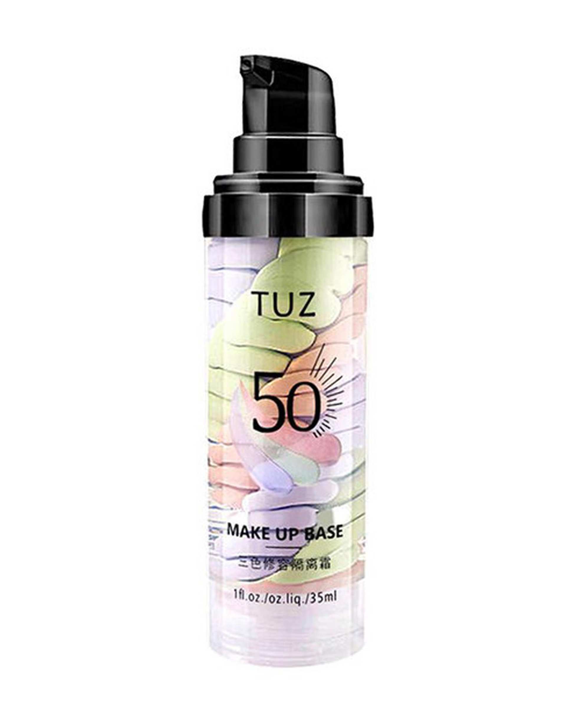 پرایمر تثبیت کننده آرایش توز TUZ مناسب برای انواع پوست شماره 50 حجم 35ml